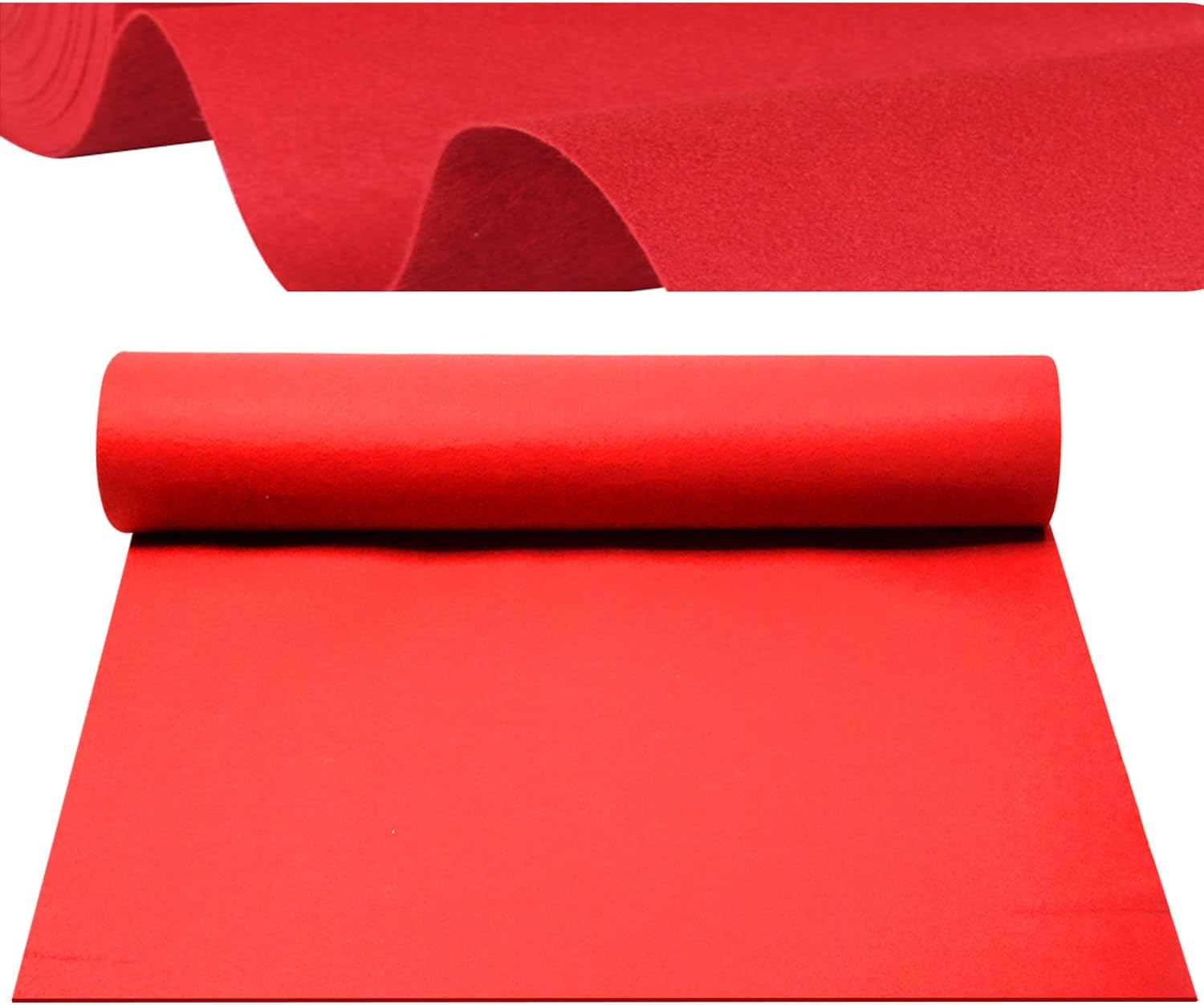 Lehom Red Carpet Runner Large Aisle Runway Rug 3.3 X 33Feet Flooring Rug for Wedding Christmas Thanksgiving Decor Indoor Outdoor Party Flooring Carpet Accessories 1/25 Inch Thickness image number 6