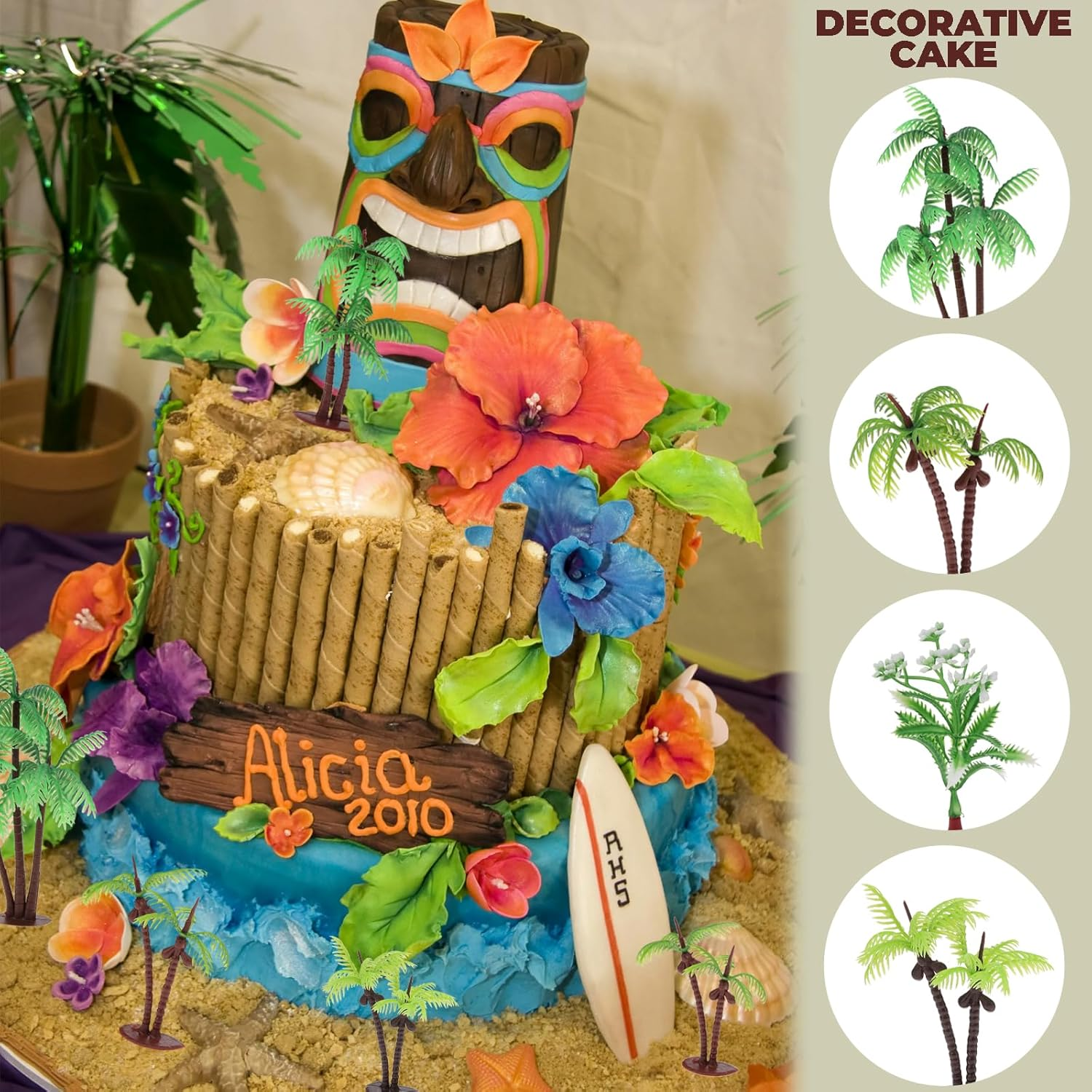 10Pcs Miniature Coconut Palm Tree Model Artificial Greenery Plant Decoration DIY Train Railway Building Diorama Sandbox Cake Topper Landscape - B image number 6