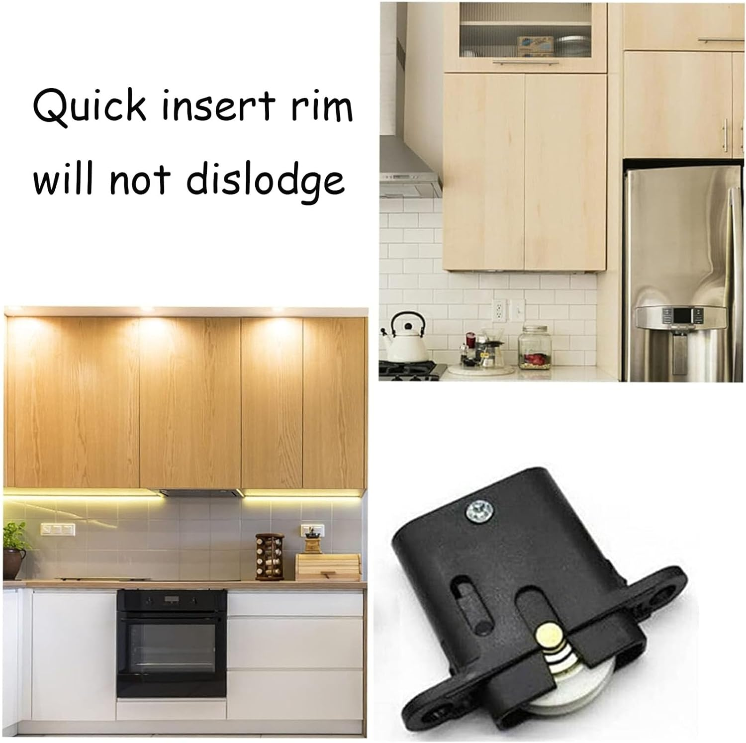 6PCS Furniture Pulley Sliding Security Screen Sliding Door Rollers Wheels Replacement Cabinet Pulley Accessories Hardware Supplies(Black) image number 2