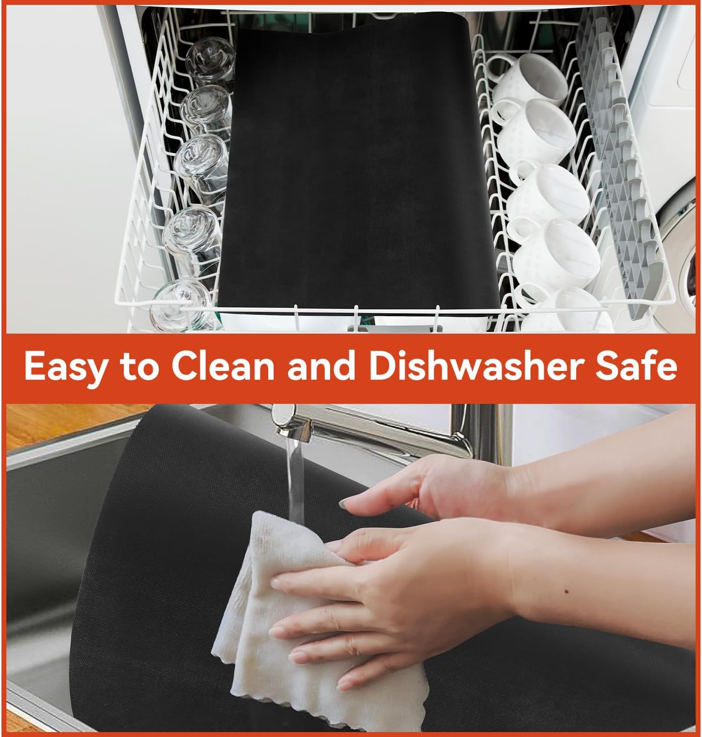 Oven Liners for Bottom of Oven, 2 Pack Reusable Large Thick Heavy Duty Teflon Oven Mat Set, Non Stick Oven Mats for Bottom of Electric Oven Gas Oven Toaster Oven Microwave Stove Grill, Easy to Clean image number 4