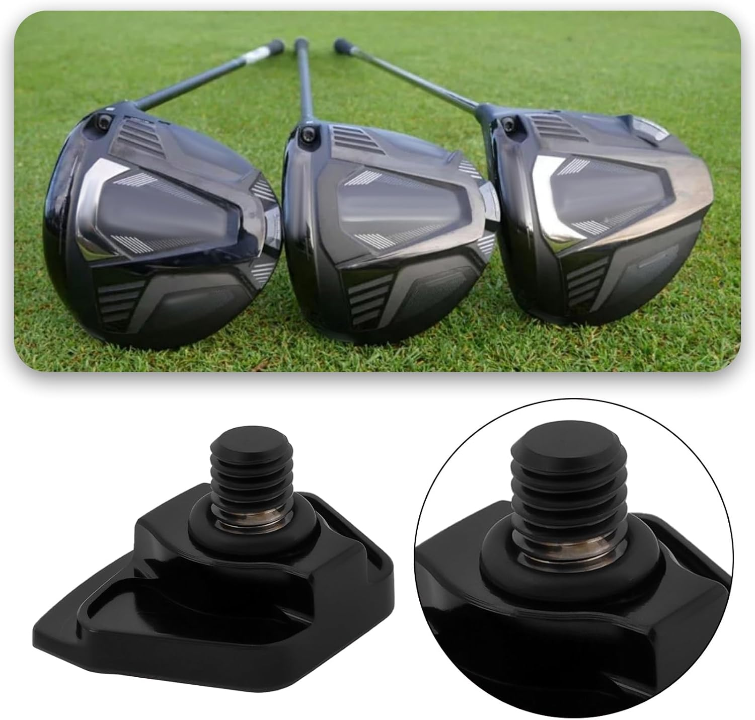 Create Idea 1Pc Golf Weight Golf Head Weight Hybrid Club Head Weight Driver Weight Compatible with PING G430 G430 MAX G430 LST G430 SFT Black image number 2