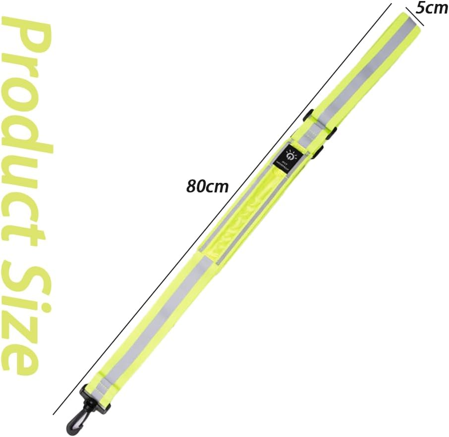 Running Light Jogging with Reflectors Belt, Led Light Running Belt,Reflective Walking Gear,Adjustable Luminous Shoulder Strap,For Runners, Walkers at Night image number 6