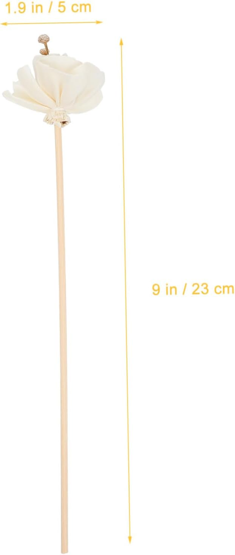 5Pcs Rattan Diffuser Sticks Dried Peony Flowers for Essential Oil Natural Handmade Air Freshener for Home Office Wedding and Event Decor