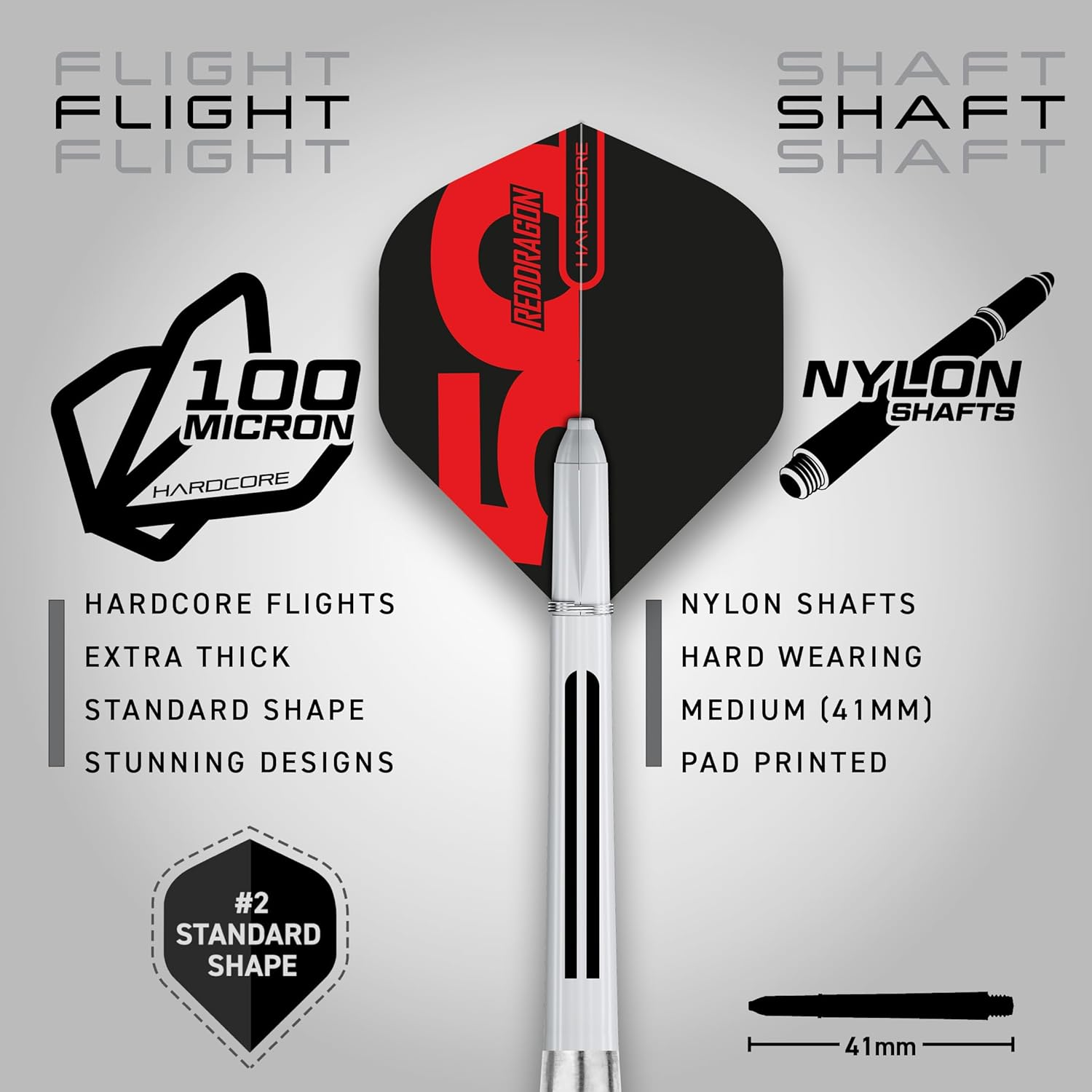 Red Dragon Axis: 24G - Tungsten Darts Set with Flights and Stems image number 1