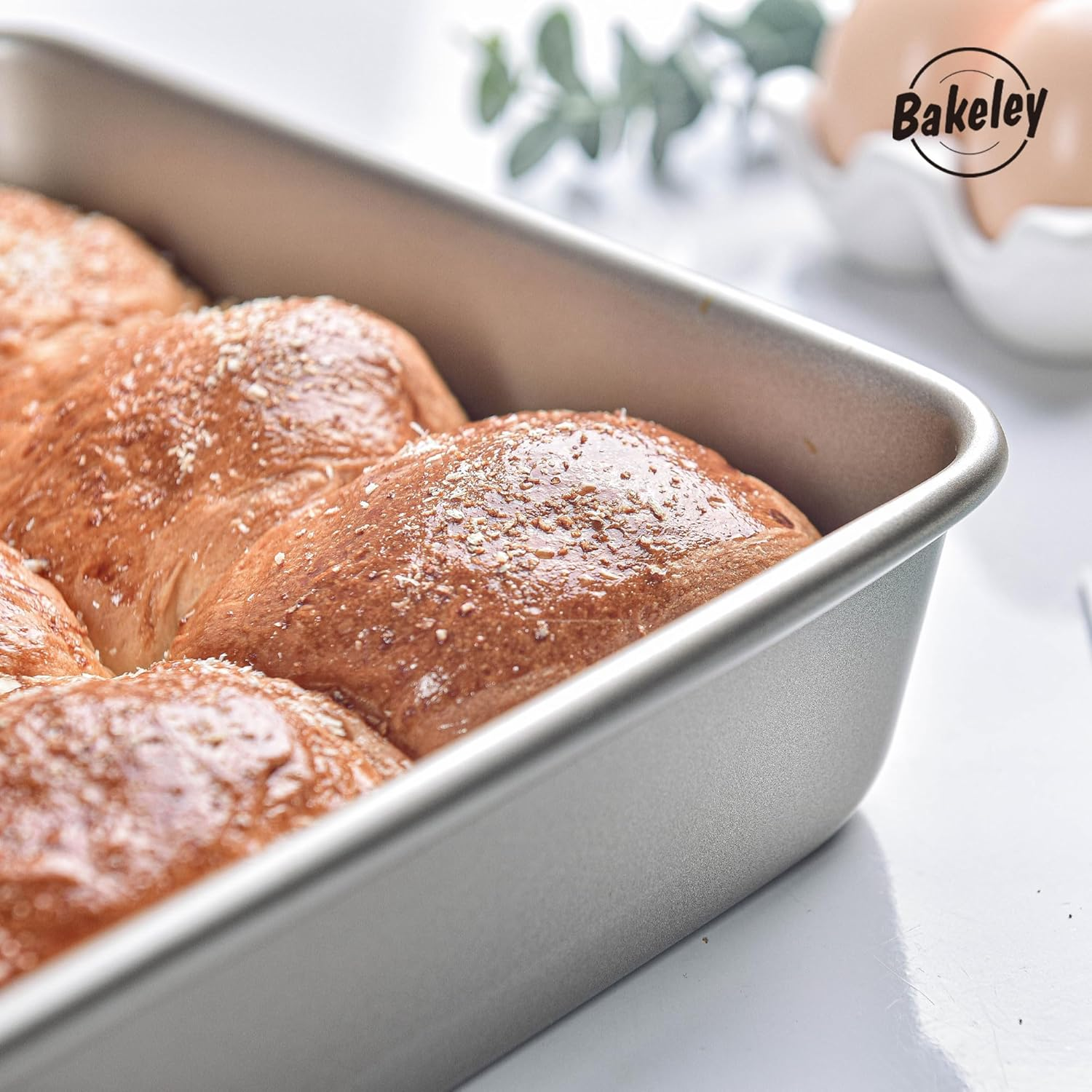 13-Inch Rectangle Cake Pan, Non-Stick Loaf Pan Deep Dish Bakeware for Oven Roasting Meat Bread Jelly Roll Battenberg Pizzas Pastries 34.8Cm X24.8Cm X 6Cm (Champagne Gold) image number 4