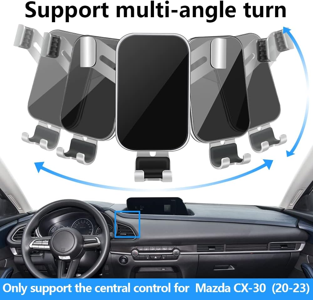 Car Phone Holder for Mazda CX-30 CX30 2020 2021 2022 2023 2024 2025 2026 Auto Interior Accessories Best Cell Phones Mount Cellphone Mobile Cradle Charging Navigation Screen Stand Accessory image number 1