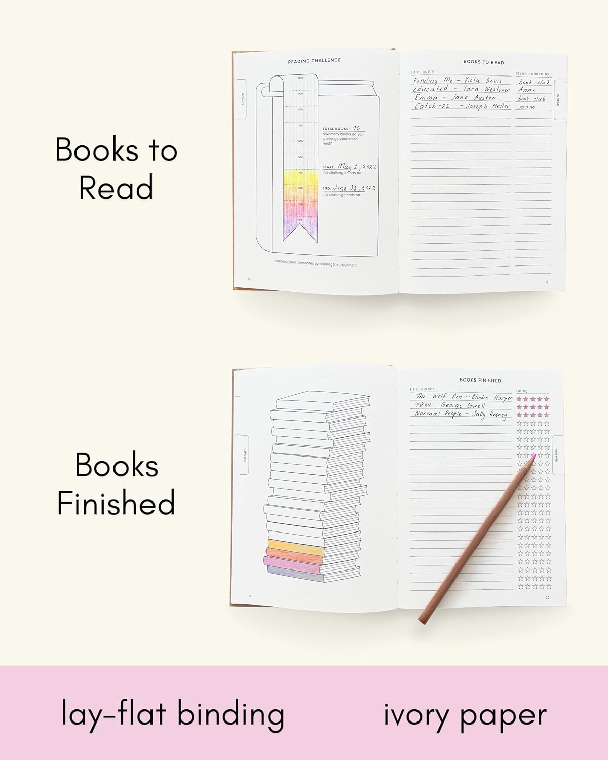 KUNITSA CO. Reading Journal. Book Journal for Book Lovers & Readers. Review and Track Your Reading (Green) - 52 Book Reviews image number 2