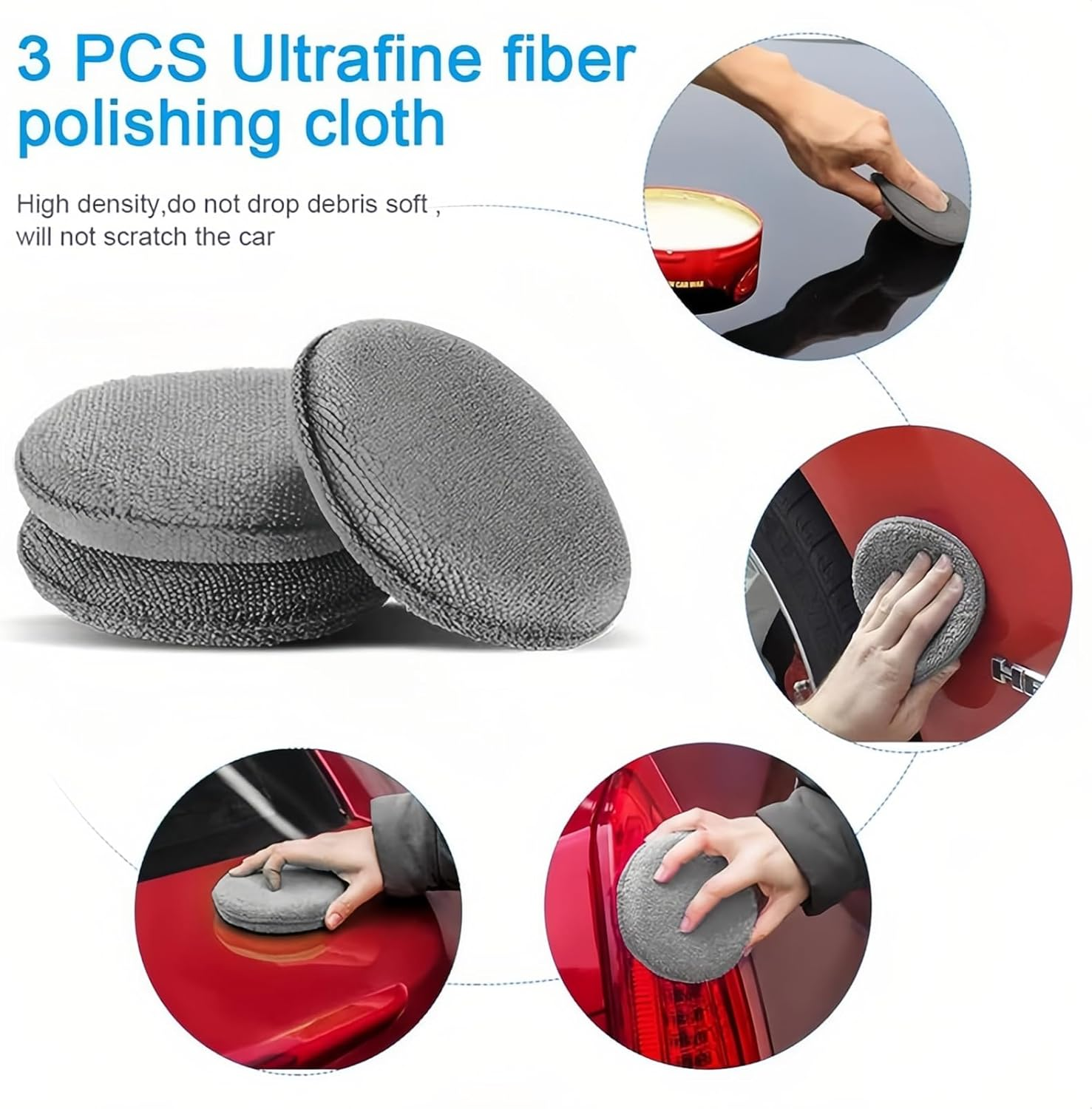 Car Detailing Towel Set, 9Pcs Car Wash Cleaning Tools Kit, Super Absorbent Auto Detailing Towel with Soft Microfiber Cloth, for Cleaning Wheels, Interior, Exterior, Leather, Air Vents image number 6