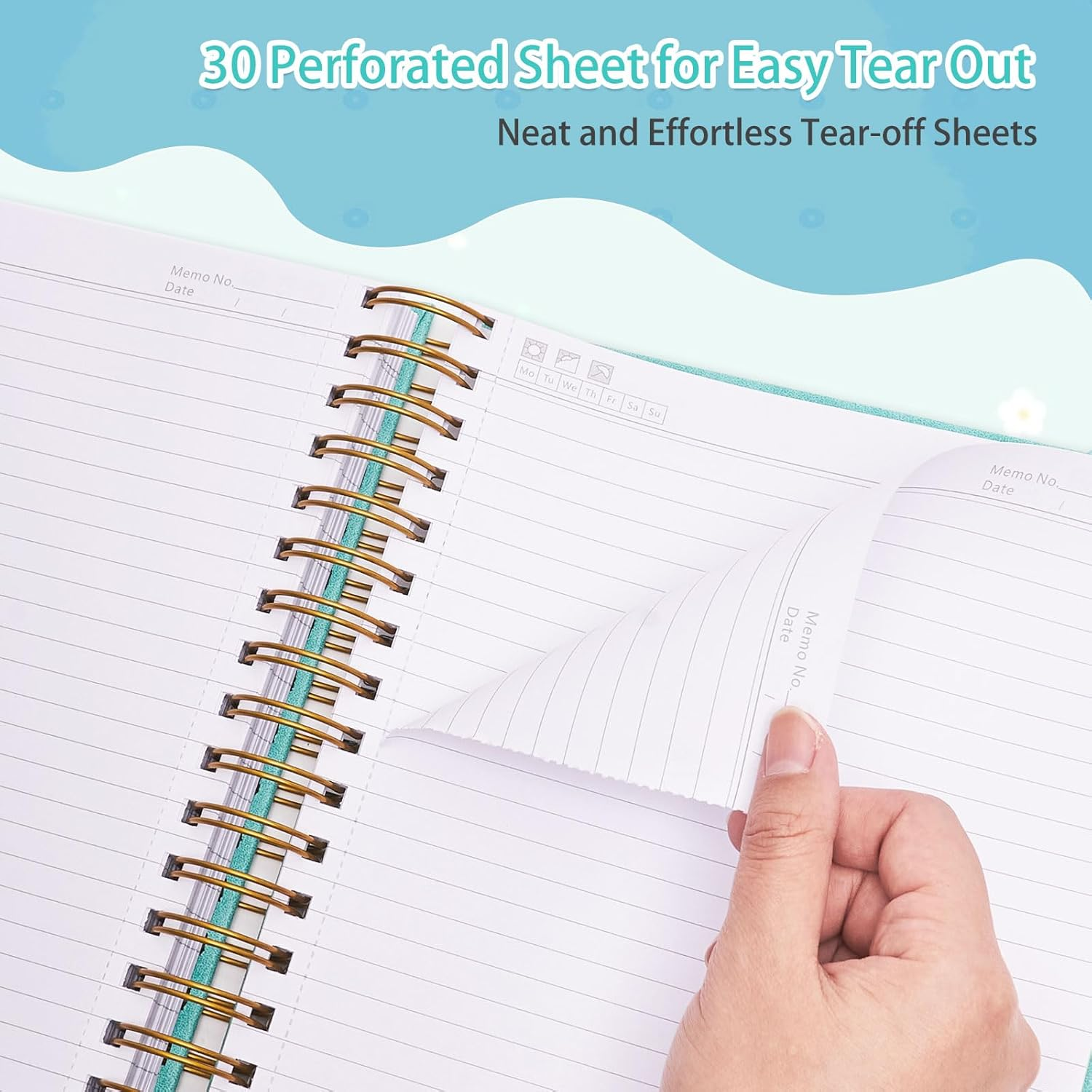 Spiral Notebook, 365 Page Hardcover Leather Notebook Journal, Large B5 Lined Journal for Women Men, College Ruled Notebooks for Work School, Journals for Writing, 24Pcs Index Tabs, 8" X 10", Pink image number 1