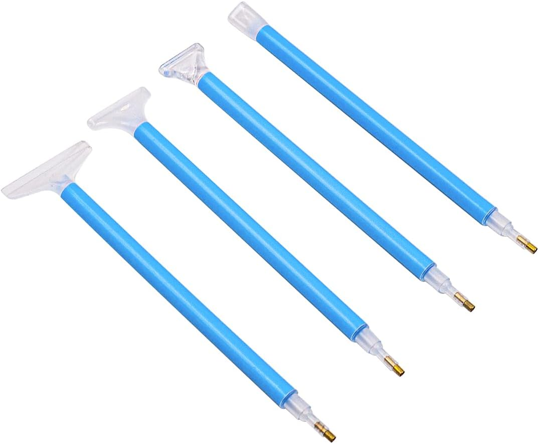 NUZAMAS Diamond Painting Trays Organizer Diamond Painting Tools Diamond Art Accessories with Trays and Pens Rhinestone Tray Sorter for DIY Art Craft Supplies (Blue) image number 5