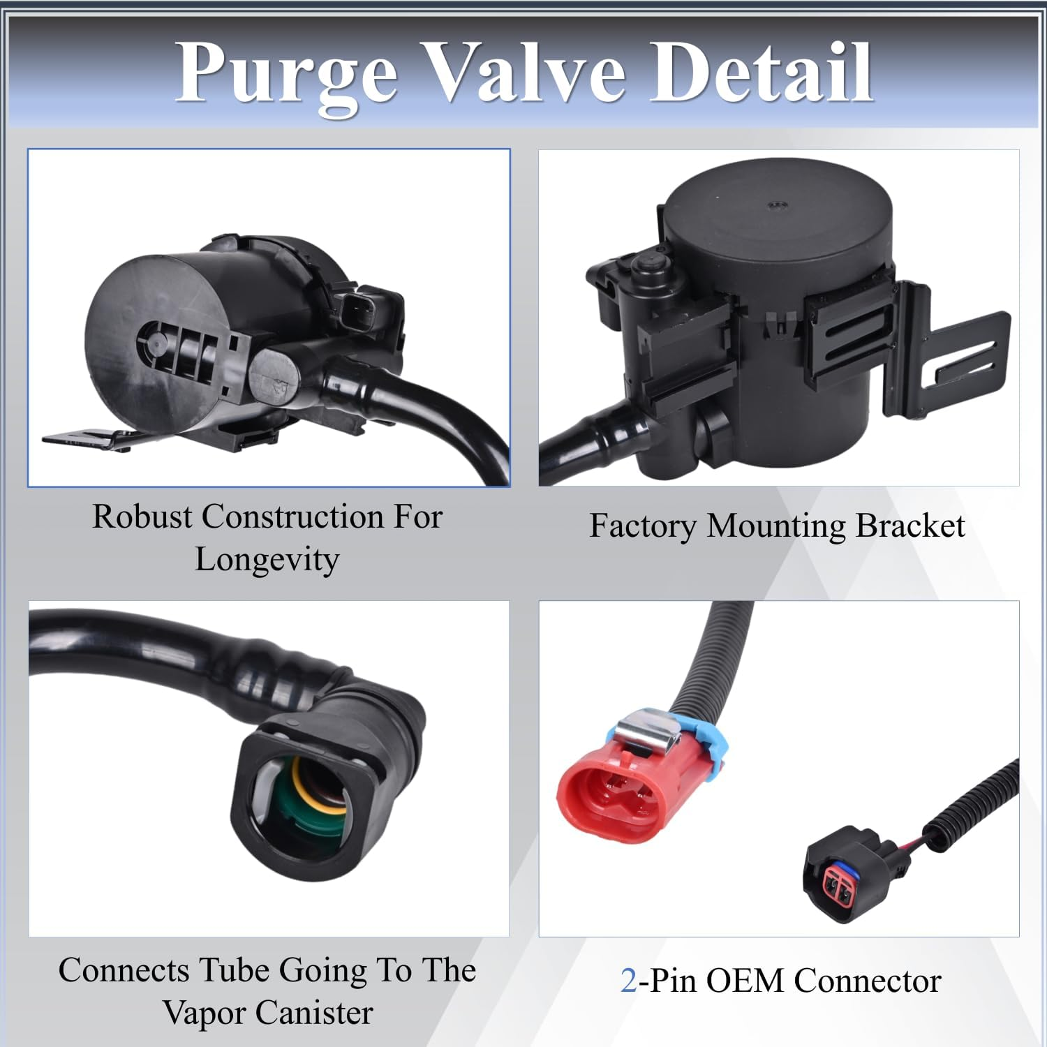 Vapor Canister Vent Solenoid 911-070 Compatible with 2004-2012 Chevy Colorado GMC Canyon H3 H3T Purge Valve Replace 20907779 10386359 25948082 CVS10