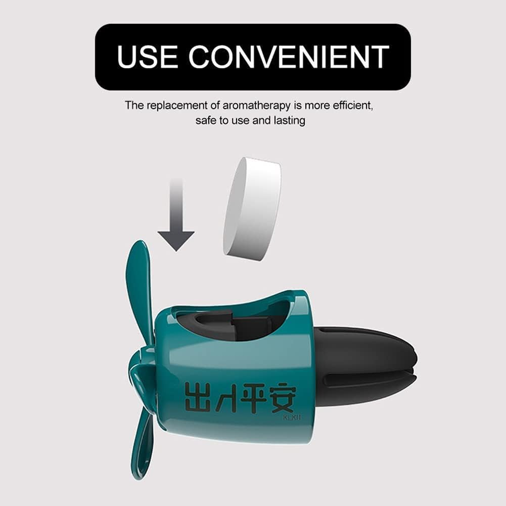 Car Diffuser,Pilot Car Air Freshener with Fan Exhaust Clip Aroma Diffuser Car Perfume Aromatherapy Decorations(With 2 Fragrant Slices) image number 5