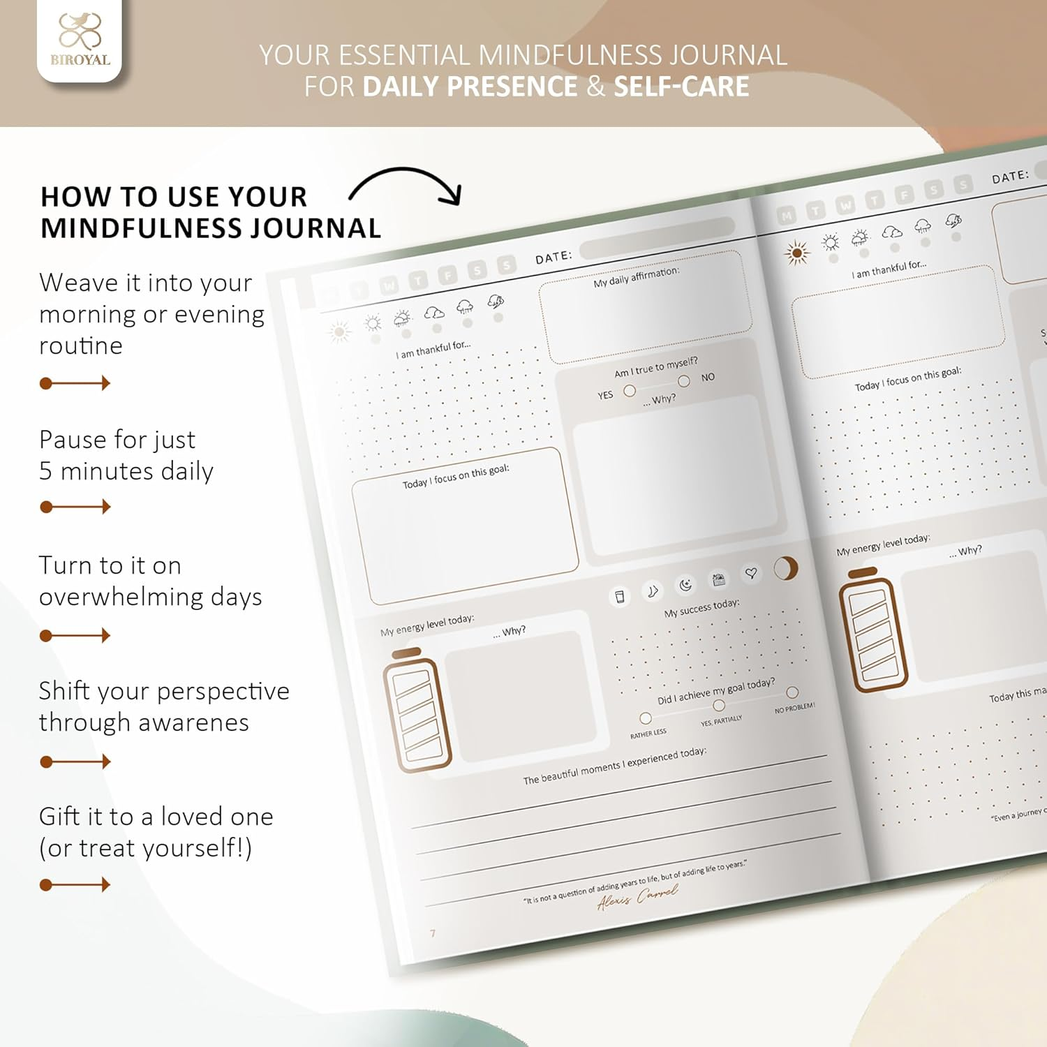 Gratitude Journal for Women - 20 Weeks Undated Five Minutes Daily Journal to Inspire a Happier for More Self Care - 5 Minute Grateful Diary for More Motivation, Mental Health & Reflection image number 3