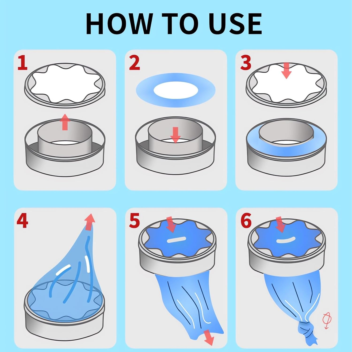 Nappy Bin Refill Bags Newborn Baby Diaper Bin Liner Pails Easy to Use Fast Bag Change Compatible with Genie/Minchkin/Angelcare/Tommee Tippee Twist(4.5M*8Pack/Blue) image number 2