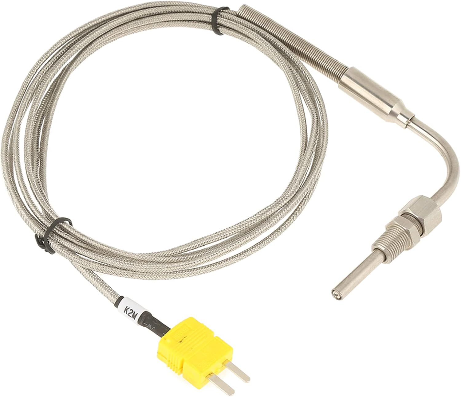 1/8 EGT K-Type Thermocouple,Stainless Steel Probe Thermocouple Temperature Sensors Connector,Adjustable Pressure Lock Exhaust Gas Temp Probe Thermocouple image number 3