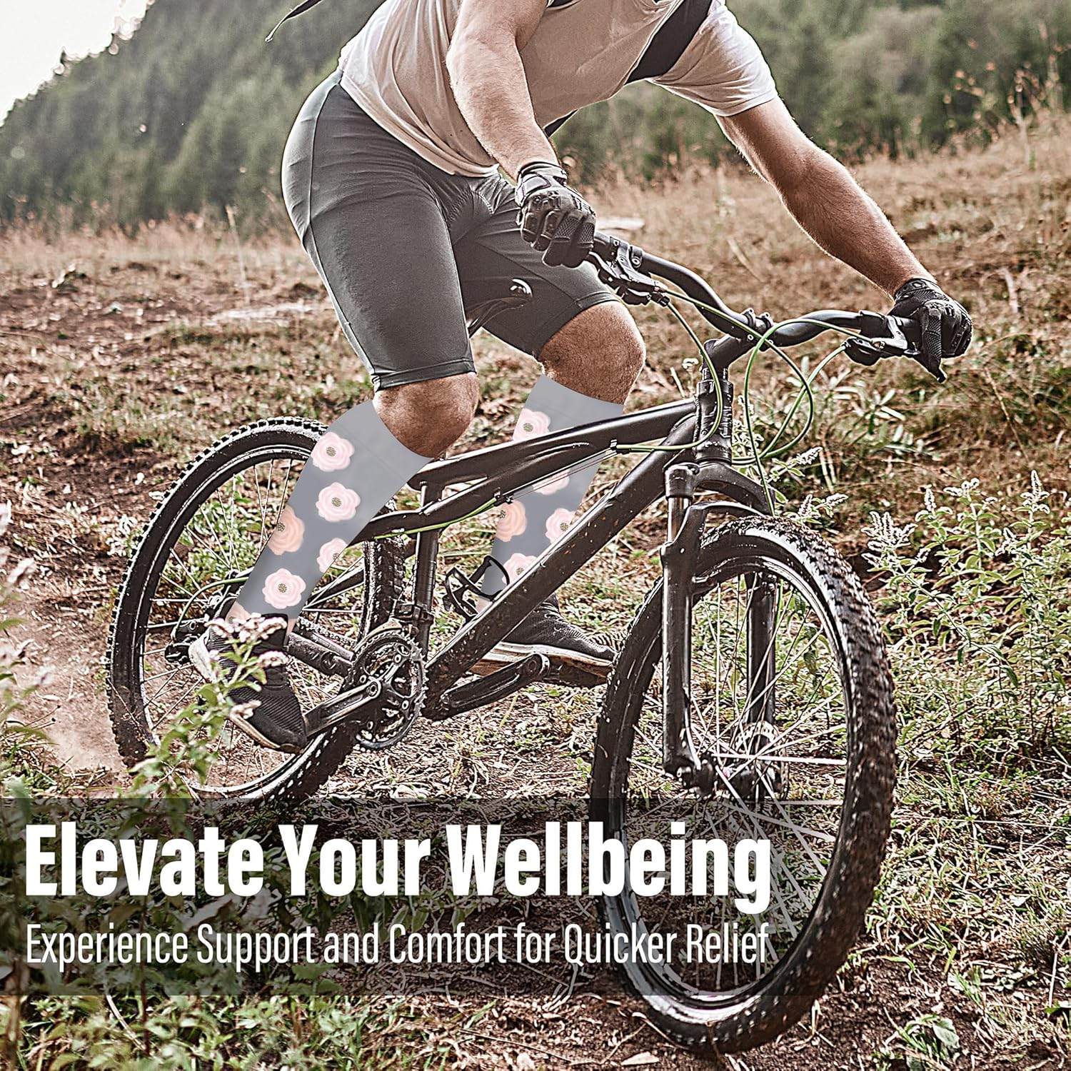 ZANZER (6 Pairs) Compression Socks for Women & Men Circulation-Graduated Supports Socks for Running, Athletic Sports