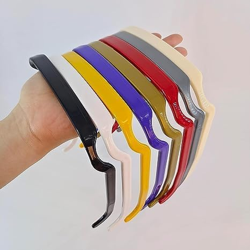 4PCS Sunglasses Shape Headband, Headband Curly Hair Headbands Sunglasses Square Headband for Women, Thick Hair Headbands for Women'Hair Invisible Hair Hoop, Sunglasses Shape Headband for Women image number 3