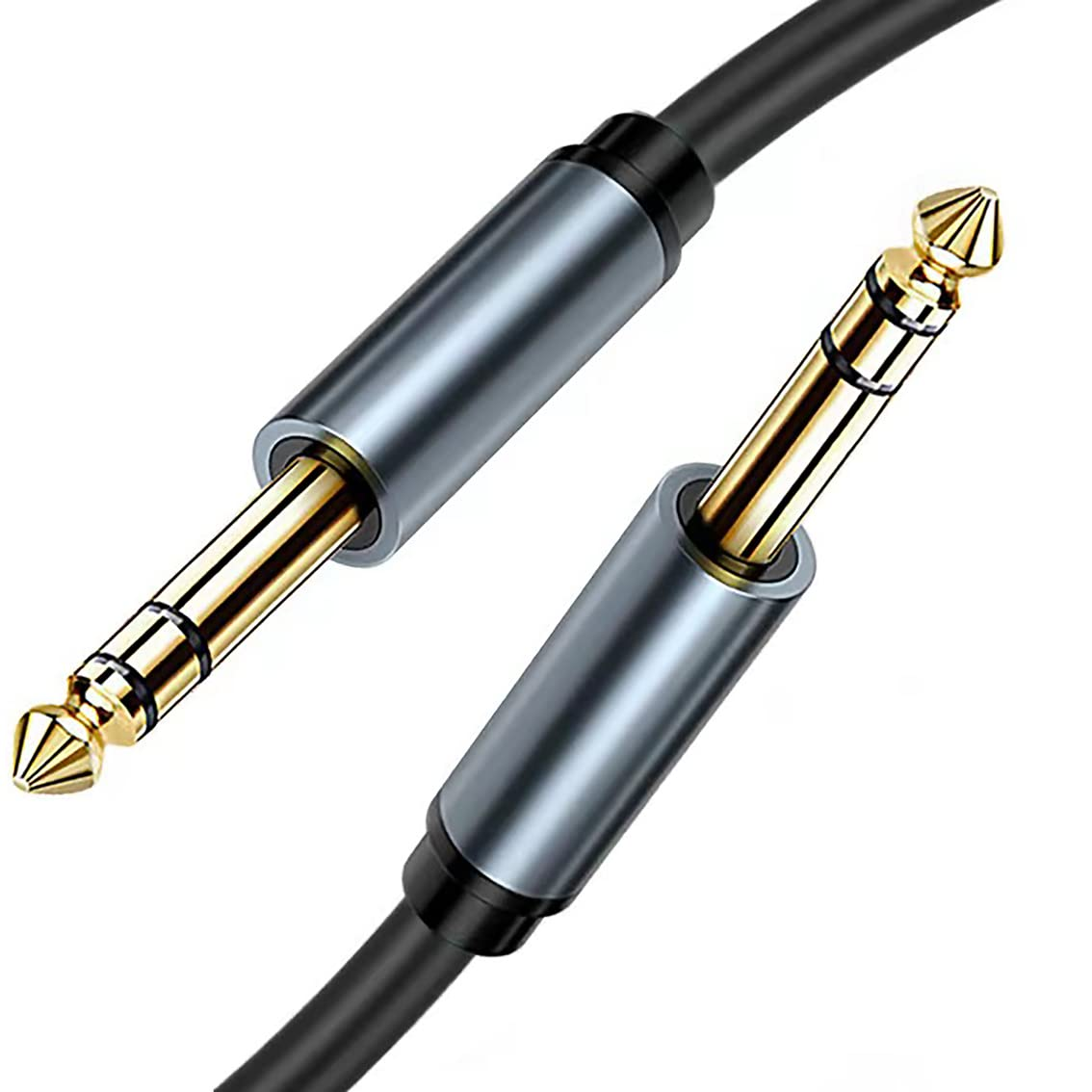 1/4 Inch TRS Instrument Cable, Tunghey 6.35Mm Male Jack Stereo Audio Cord, 6.35 Balanced Interconnect Line for Electric Guitar, Bass,Keyboard, Mixer, Amplifier, Speaker (0.5M)