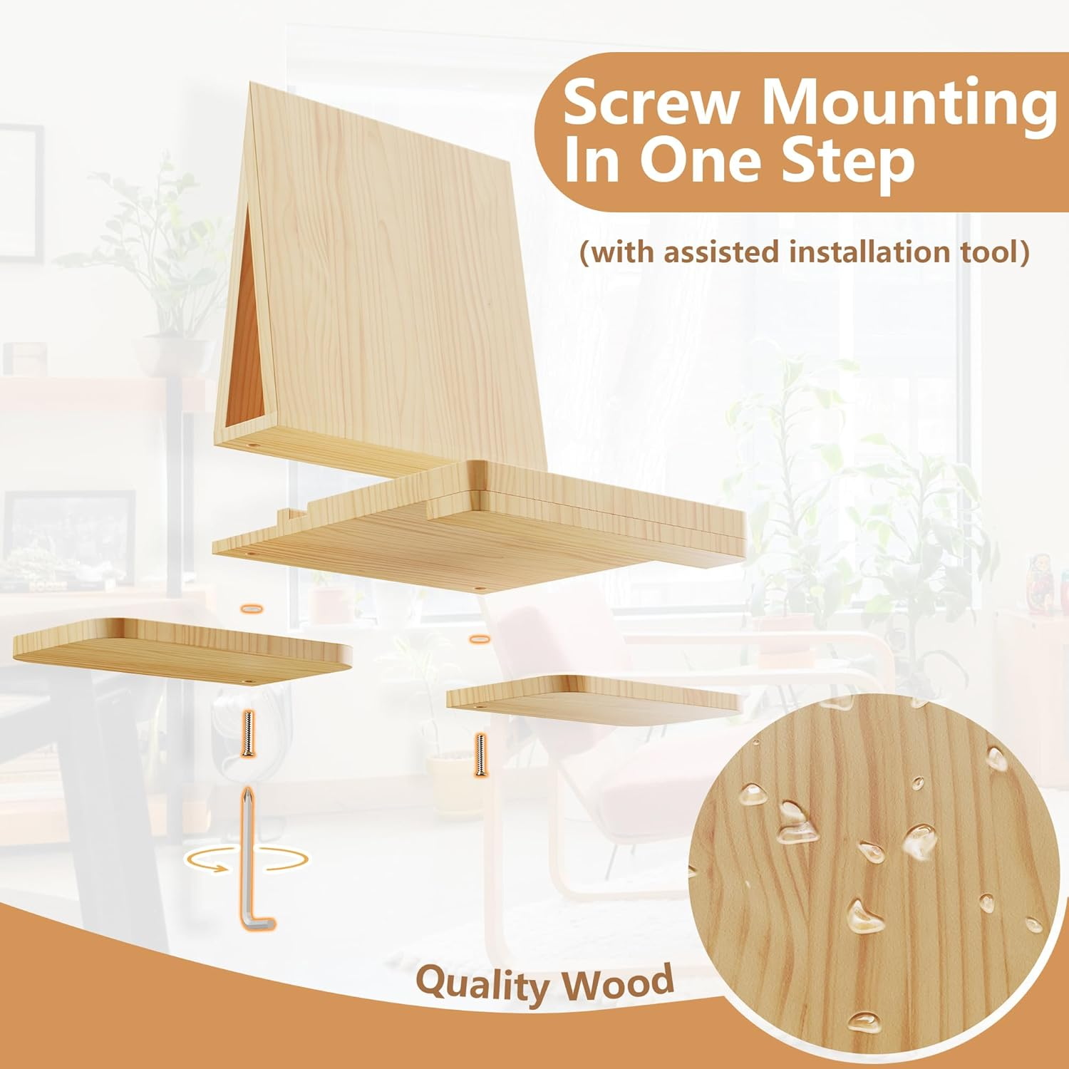 Triangle Book Holder Stand, Wooden Book Nook Reading Valet, Book Rest with Cup, Glasses & Pen Holder, YITOBA Book Display Stand for Reading in Bed, Coffee and Book Lovers (Yellow) image number 3