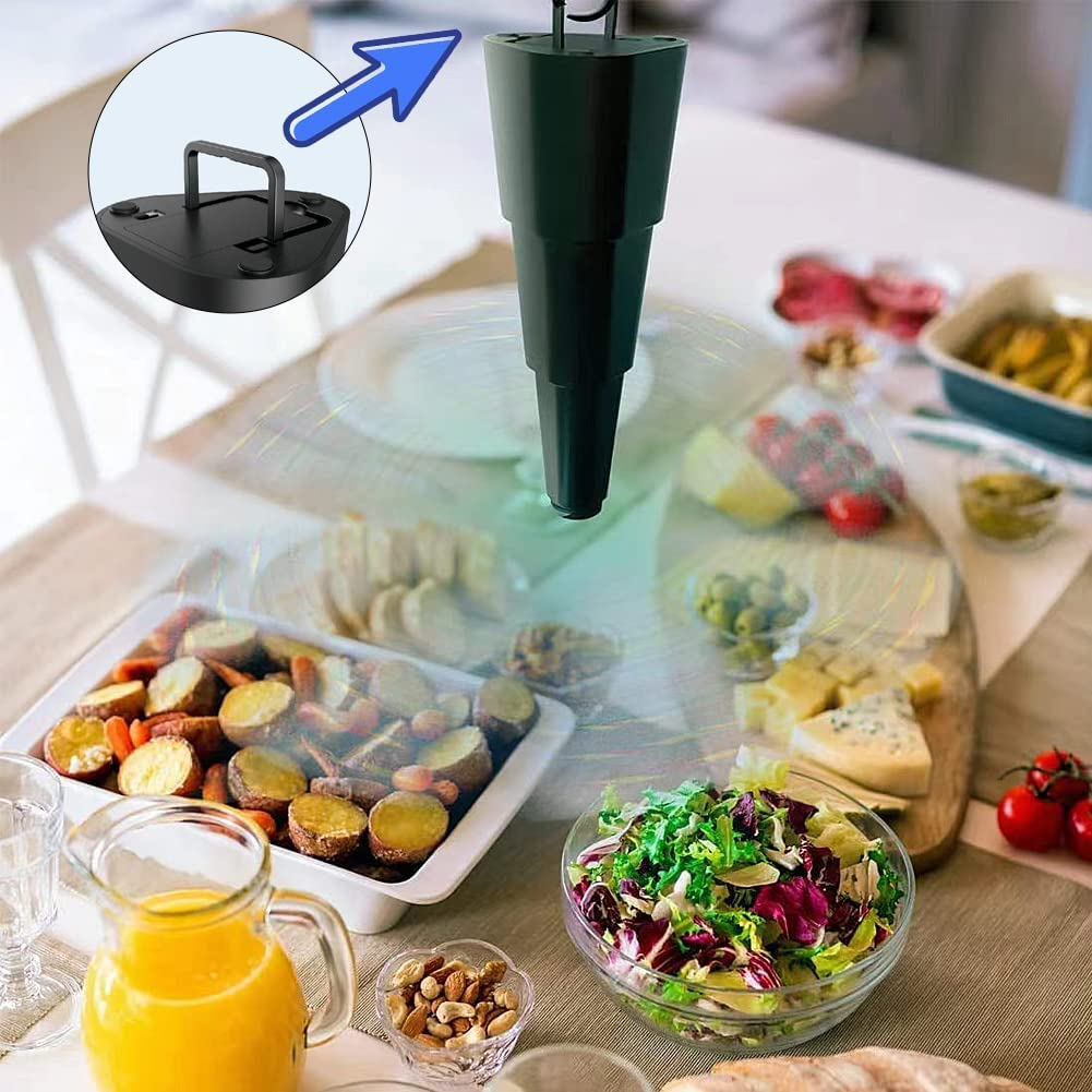 4 Pack Fly Repellent Fan for Tables, Insects Repellent Fly Fan with Holographic Blades, Portable Table Fly Fan for Outdoor Indoor Keep Flies Away image number 5