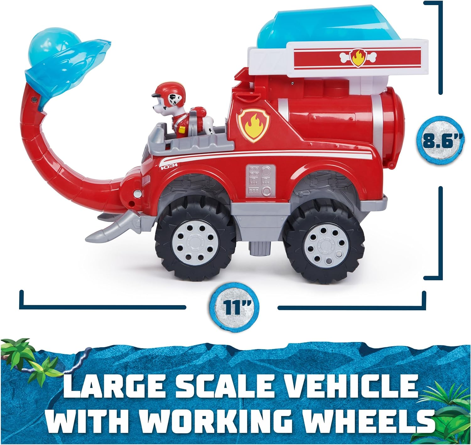 PAW Patrol Jungle Pups, Marshall Elephant Firetruck with Projectile Launcher, Toy Truck with Action Figure, Kids Toys for Boys & Girls Ages 3 and Up image number 1