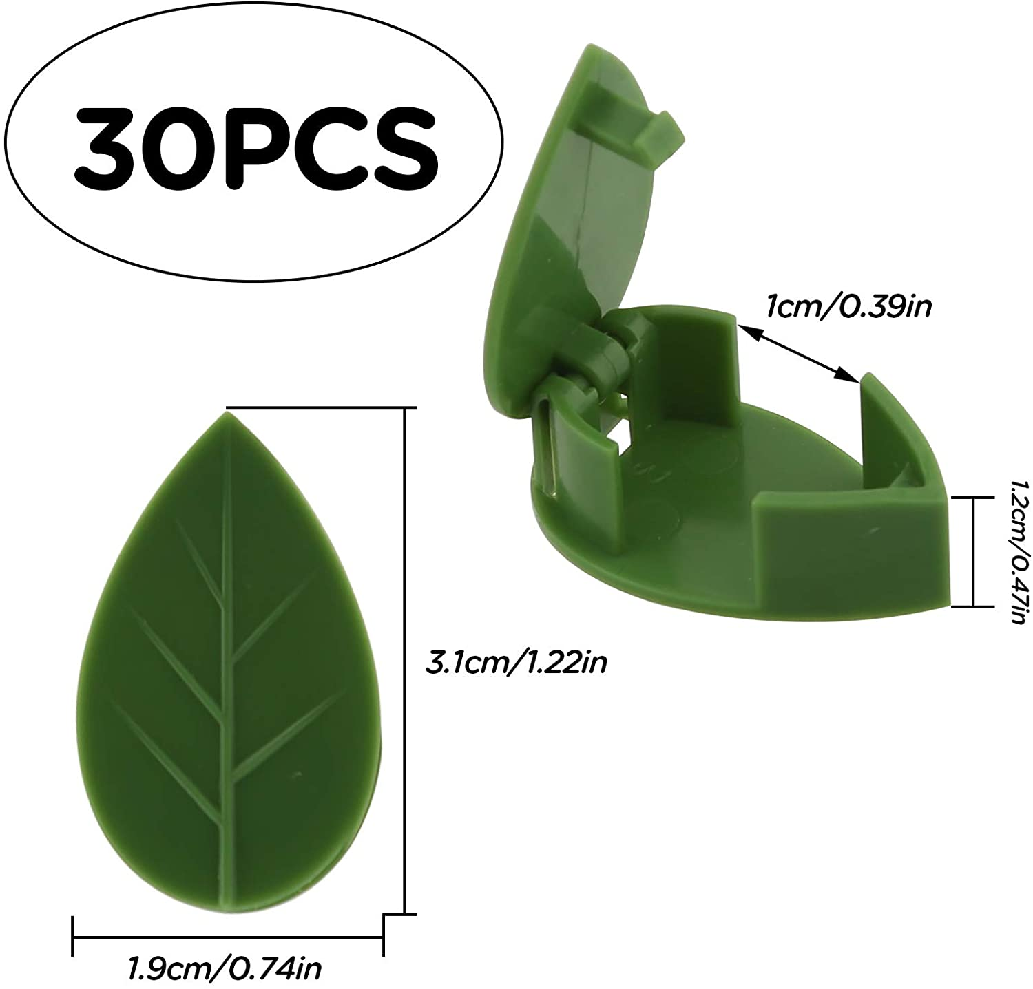 SAVITA 30PCS Plant Climbing Wall Fixture Clips Self-Adhesive Plant Wall Fixer Clip Invisible Leaf Shaped Vines Holder for Home Decoration and Wire Fixing Cable Organizer image number 3