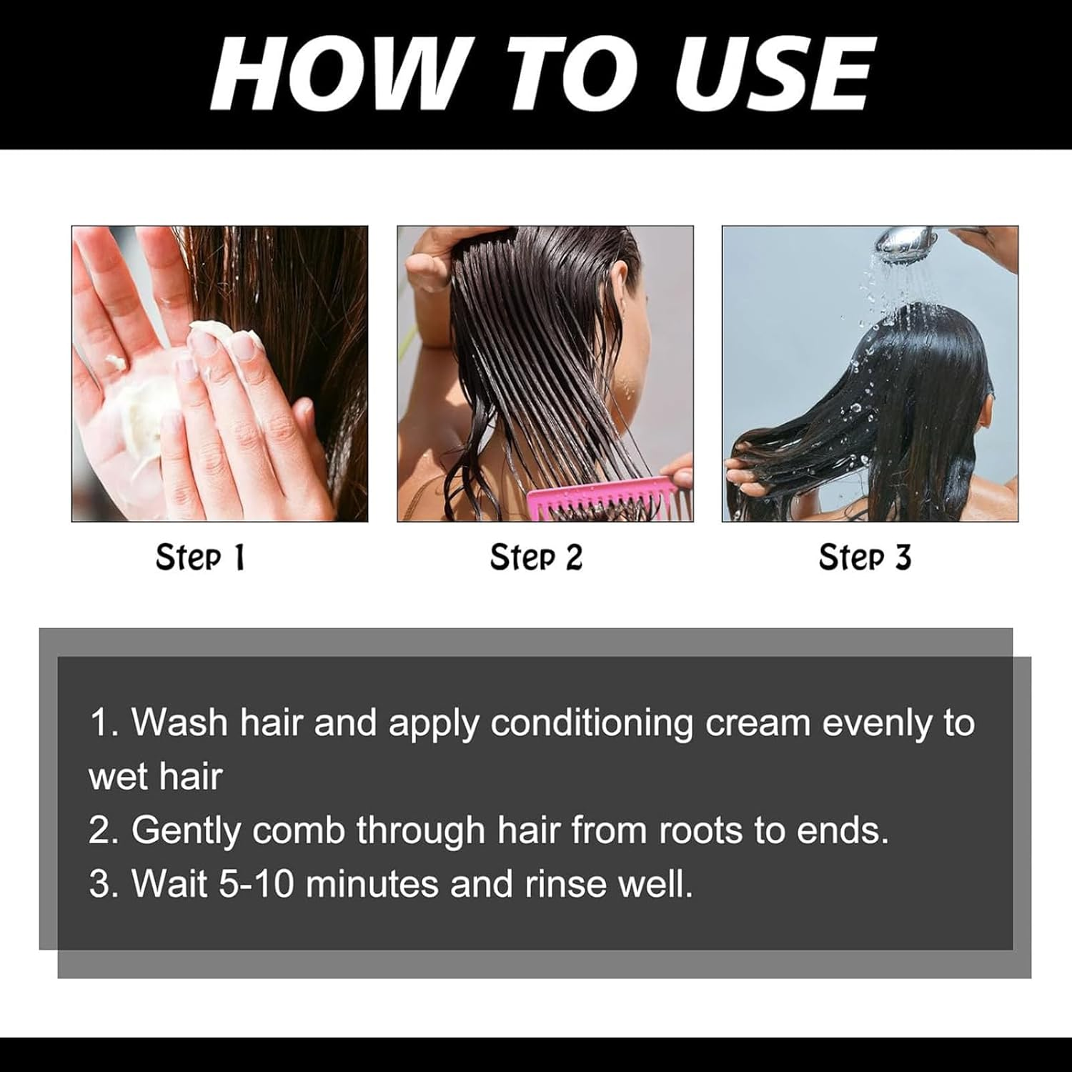 8 Seconds Hair Mask, 8 Seconds Revitalizing Hair Mask for Hot Dyed & Damaged Hair, Magic Hair Mask, Keratin Hair Treatment Cream, Daily Care Perm and Dye Repair Conditioner (3Pcs) image number 1