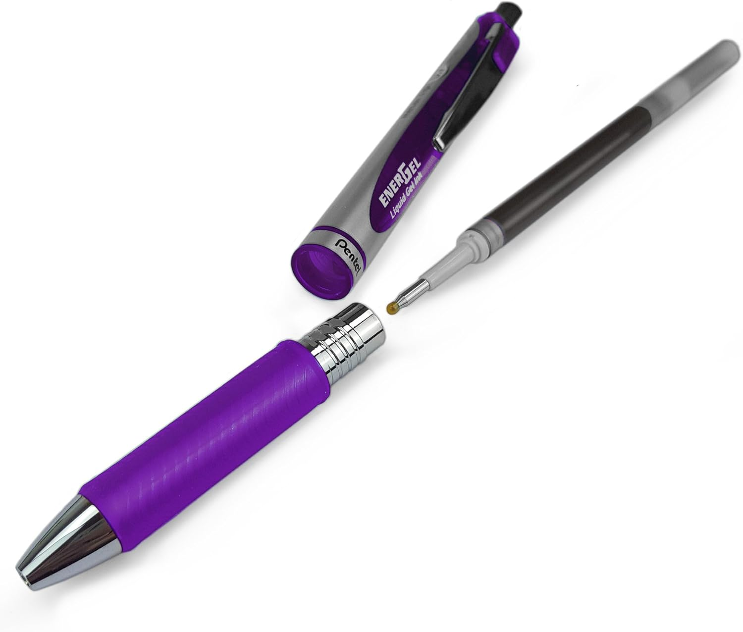4 X PENTEL Energel 0.7Mm Refill Metal Tip LR7 - Fits Energel Xm, BL77/BL57/BL37 - Violet image number 1