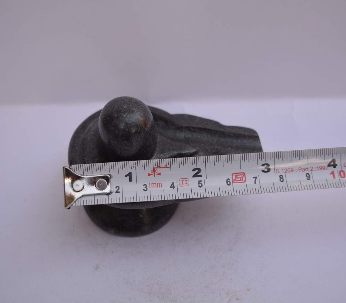Marble Shivling Shiva Lingam 3 Inch &ndash; Handcrafted Black Marble Shivling Idol for Home Mandir, Puja, and Altar | Traditional Hindu Lord Shiva Statue for Prayer, Spiritual D&eacute;cor, and Rituals image number 4