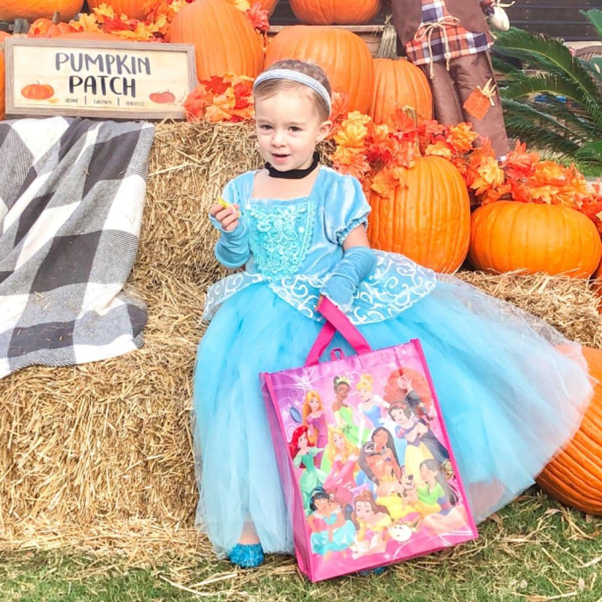 Fancy Cinderella Belle Costume Girl Princess Dress up Ball Gown Halloween Party Cosplay 2-13T image number 5