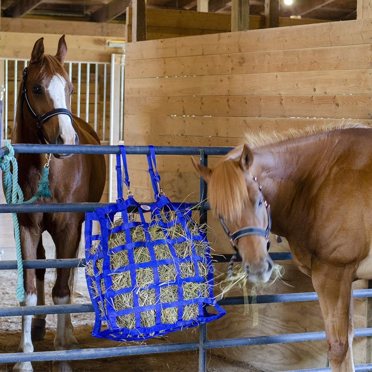 Derby Originals Easy-Feed Patented Four Sided Slow Feed Horse Hay Bag with One Year Warranty image number 3