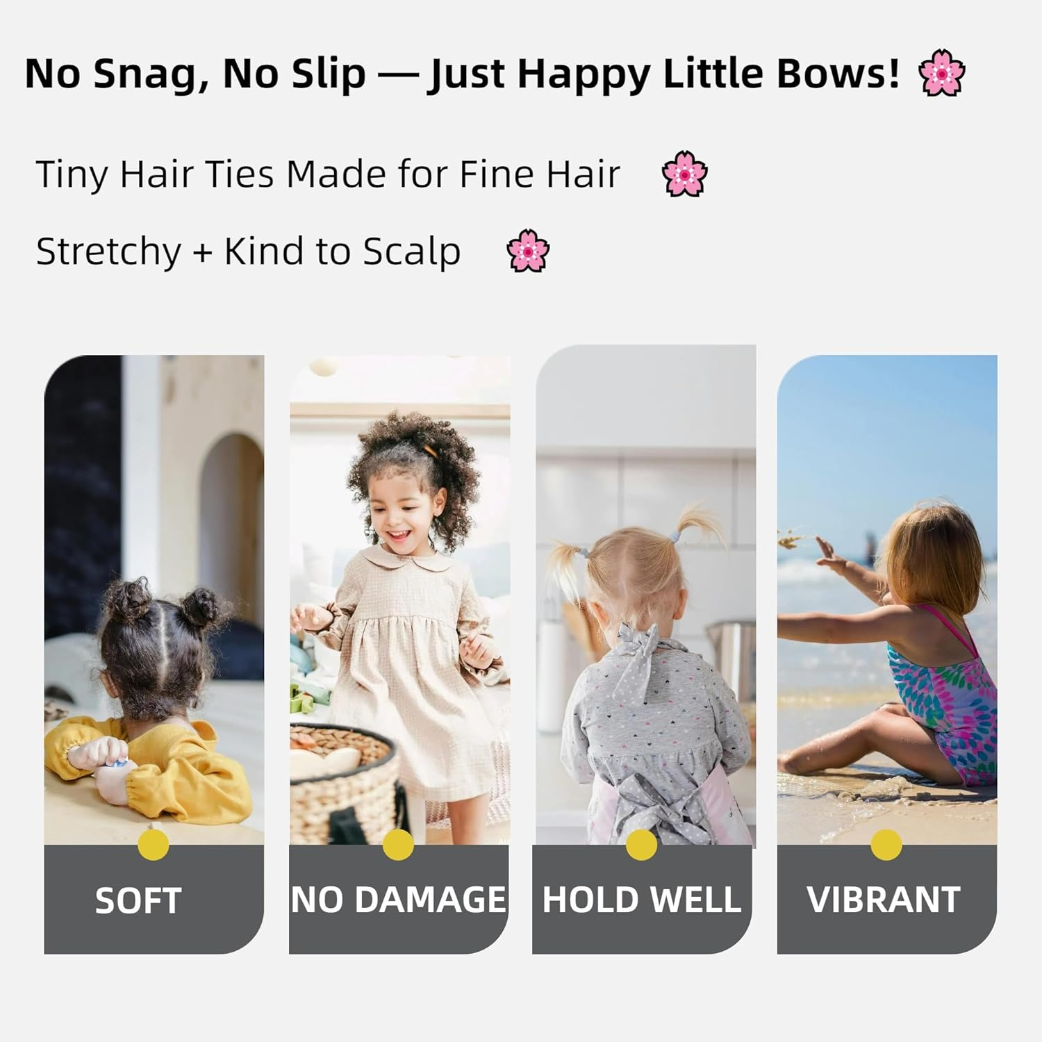 Toddler Hair Ties, Mini Hairties for Infant Girls,No Damage Hair Scrunchies for Children,Soft Cotton Hair Tie,Seamless,105-110 Pcs,Won'T Pull Out (Muti-Colored A) - Brown image number 6