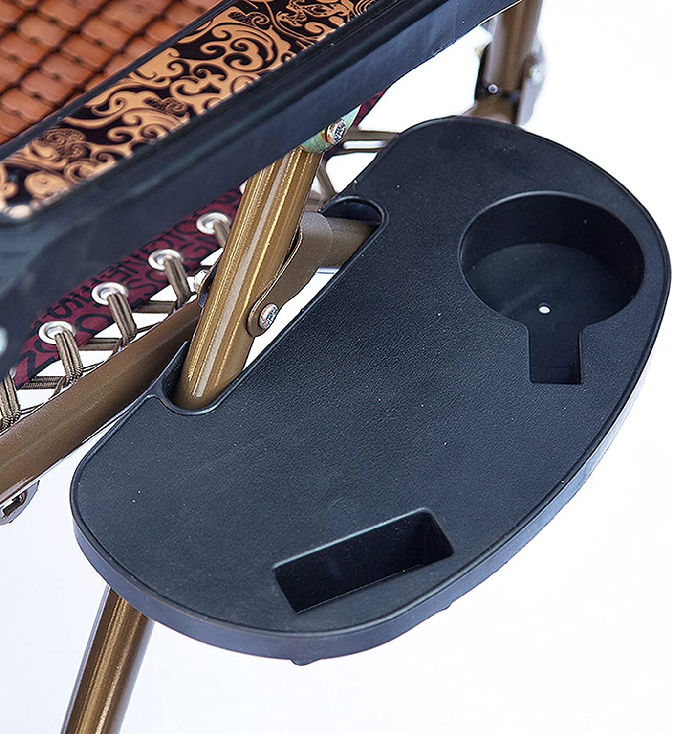 Clip on Side Chair Table Drink Tray Leisure Phone Cup Plastic Holder for Garden Beach Reclining Sun Lounger Accessories image number 4