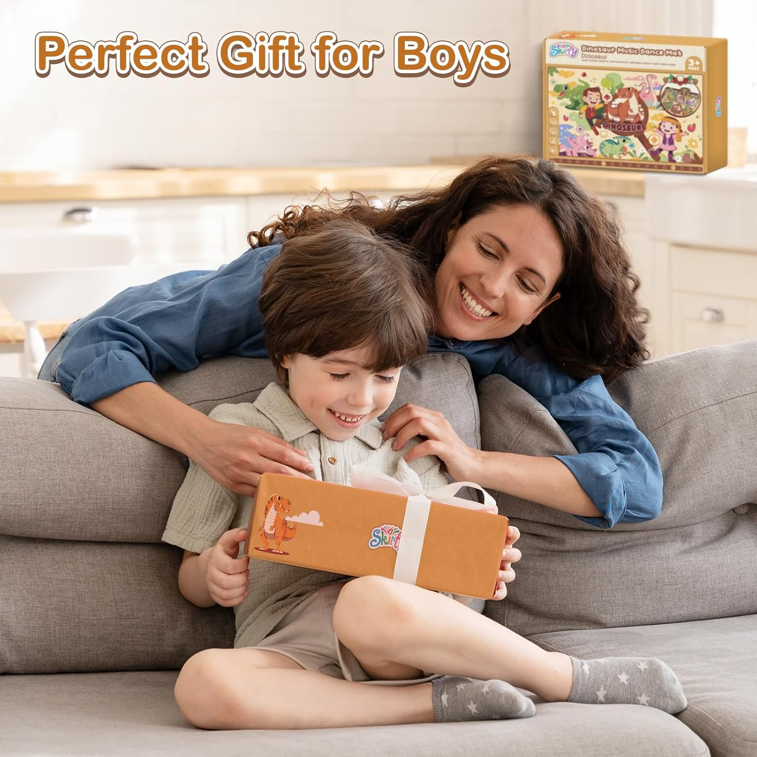 Skirfy Dinosaur Toys, Dance Mat Boys Toys for Kids 3-8, Electronic LED Dance Pad with 7 Games Mode, 5 Challenge Levels, Birthday Girl 3-10 Years Old image number 5