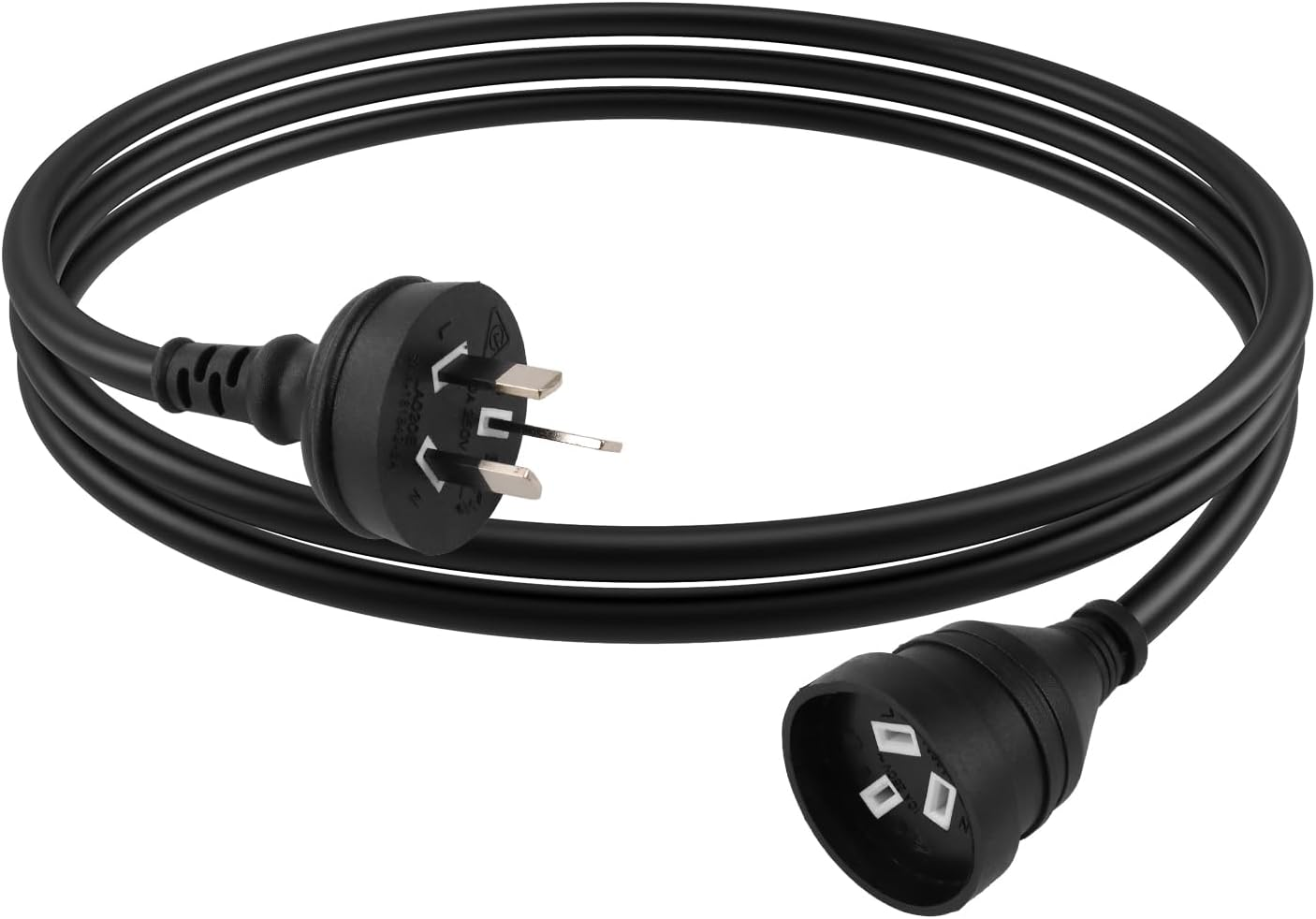 EP Power Extension Cord 5 M Australia Standard Household 3-Pin Plug Lead Cord, 240V, 10A, Black image number 4
