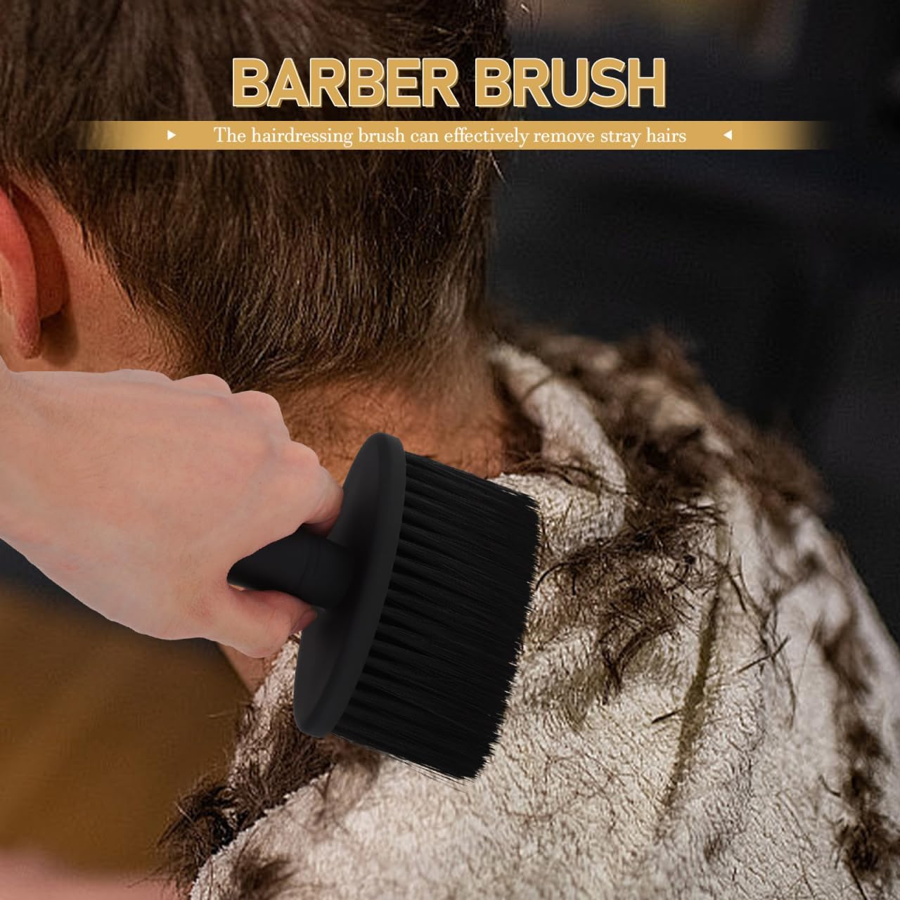 NOLITOY Neck Sweeping Comb Hair Duster Brush with Soft Bristles Ergonomic Handle for Comfortable Use Hair Cleanup Tool for Home and Salon Styling image number 3