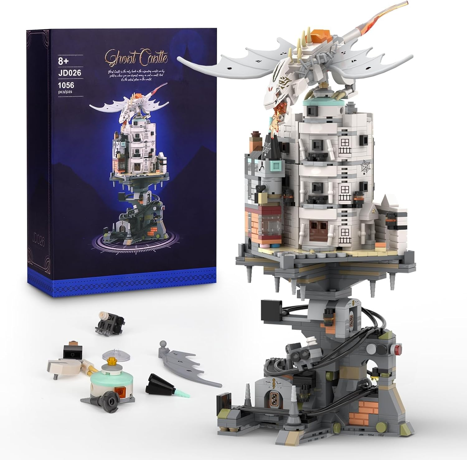 QLT QIAOLETONG Ideas Castle Magic Bench Building Set, Clamping Blocks, Compatible with  Architecture for Potter Fans Boys and Adults from 8-16+ (1056 Pieces) image number 2