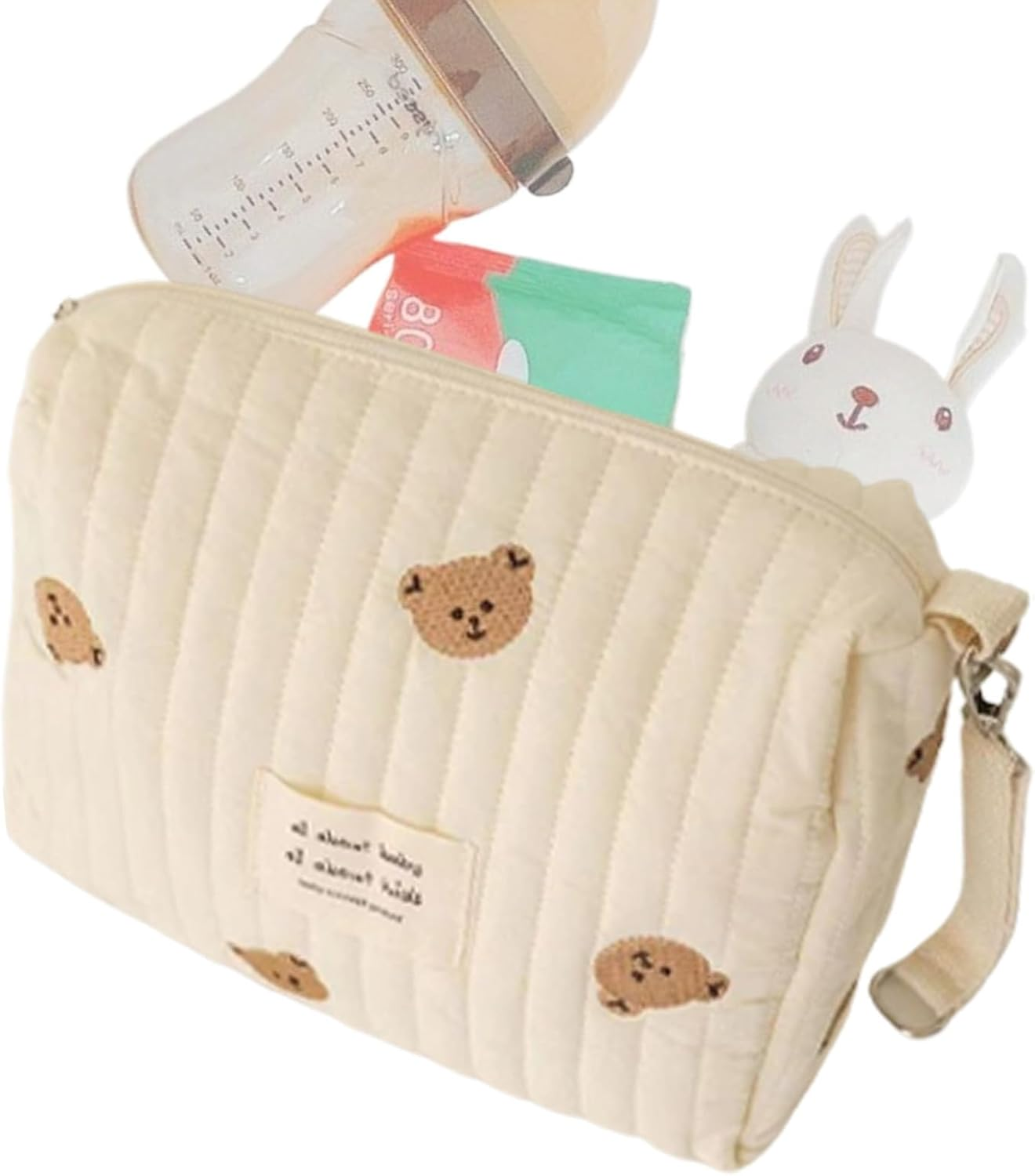 Diaper Nappy Bags - Portable Nappy Pouch | Lightweight Diaper Bag | Nappies Bags | Nappy Carry Pouch with Zipper | Baby Stroller Diapers Storage Organizer Pouches for Outdoor Shopping and Travel image number 3