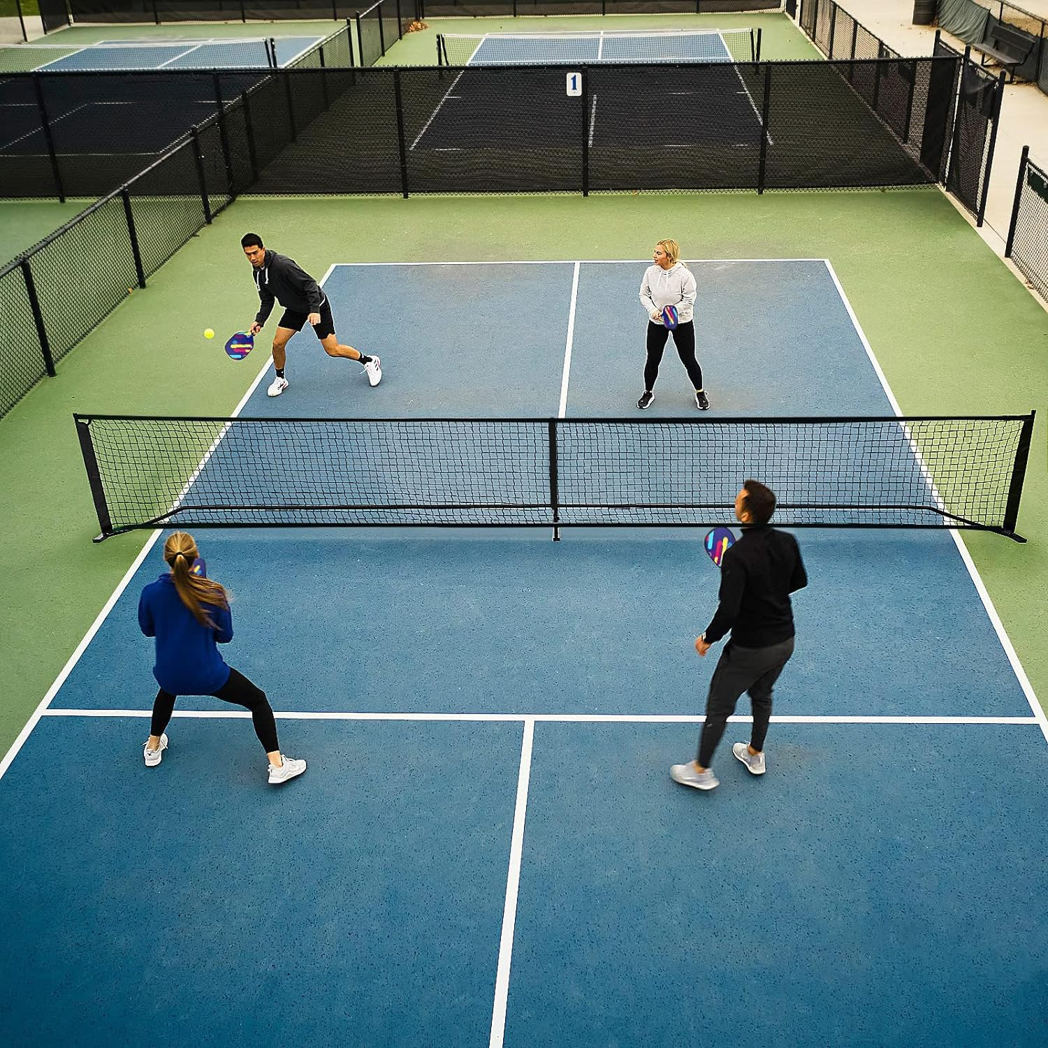 Pickleball Net System,Portable Pickleball Net Outdoor,22 FT Full Size Net with Carrying Bag for Pickleball Enthusiasts image number 6