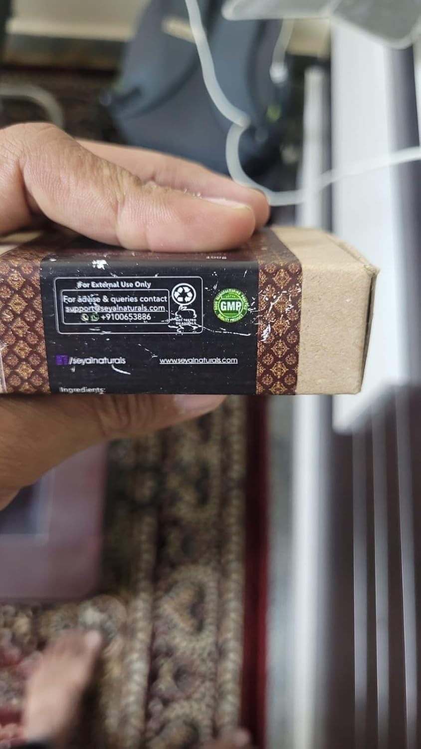 Seyal Kumkumadi Facial Soap Bar for Skin Whitening with Kesar, Chandan, Manjishta & Rose | Pure Glycerin Base | SLS, Paraben, Gmo-Free -100G image number 1