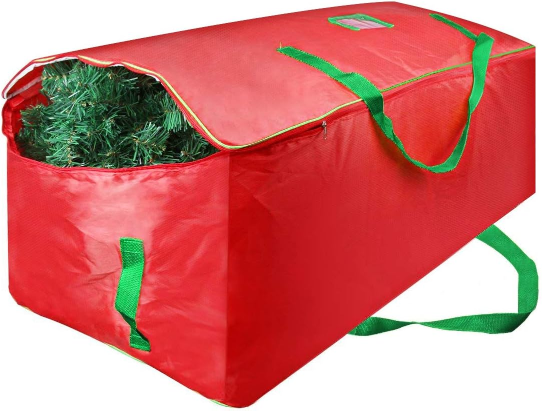 Christmas Tree Storage Bag - Xmas Large Tree Container - Reinforced Wide Handle and Double Sleek Zipper - Heavy Duty to Hold 9Ft Disassembled Artificial Tree image number 3