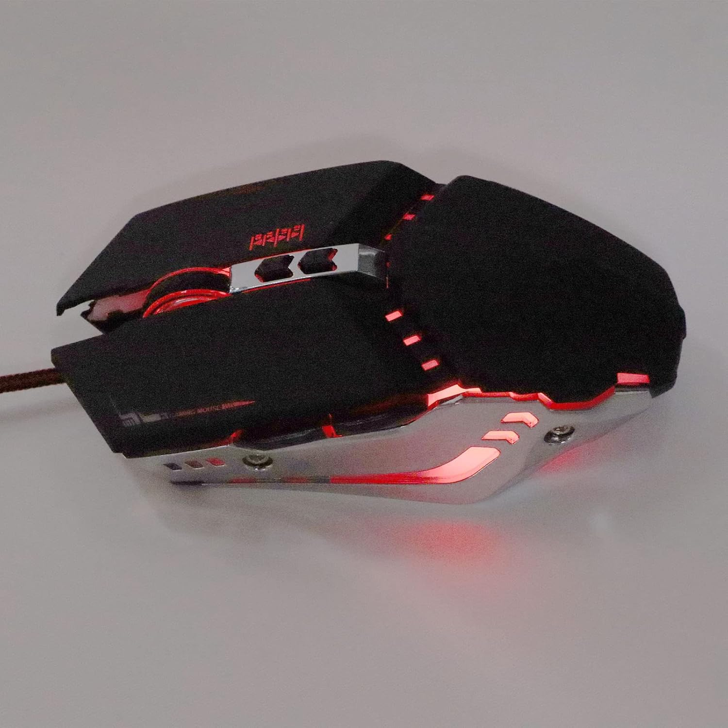 Gaming Mouse Ergonomic Design, USB Gaming Mouse with 4 DPI Adjustable Breathing RBG Backlit, Office Mouse for Desktop Laptop PC (Black)