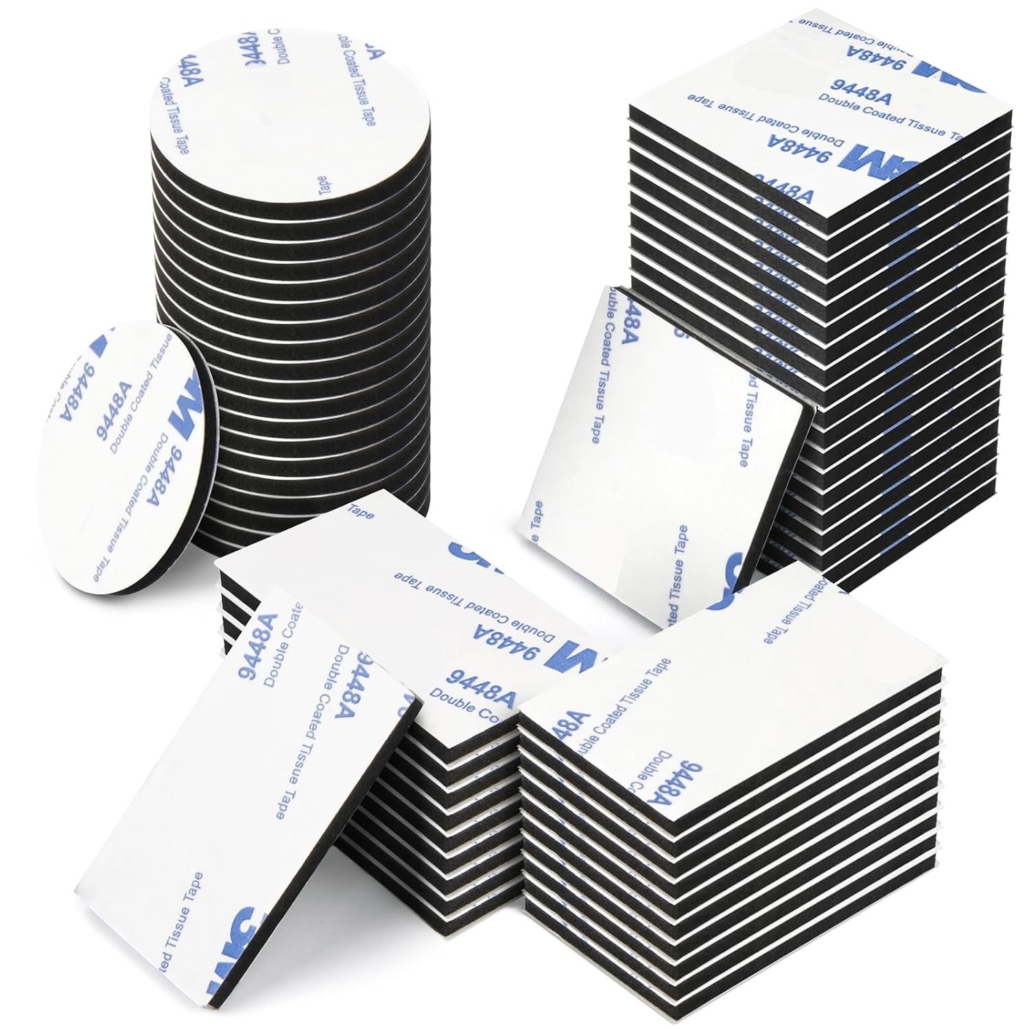 60PCS Heavy Duty Double Sided Adhesive Pads - Foam Tape for Walls, Cars & Home Decor | No Residue, Waterproof Mounting Tape with Strong Hold (White) image number 4