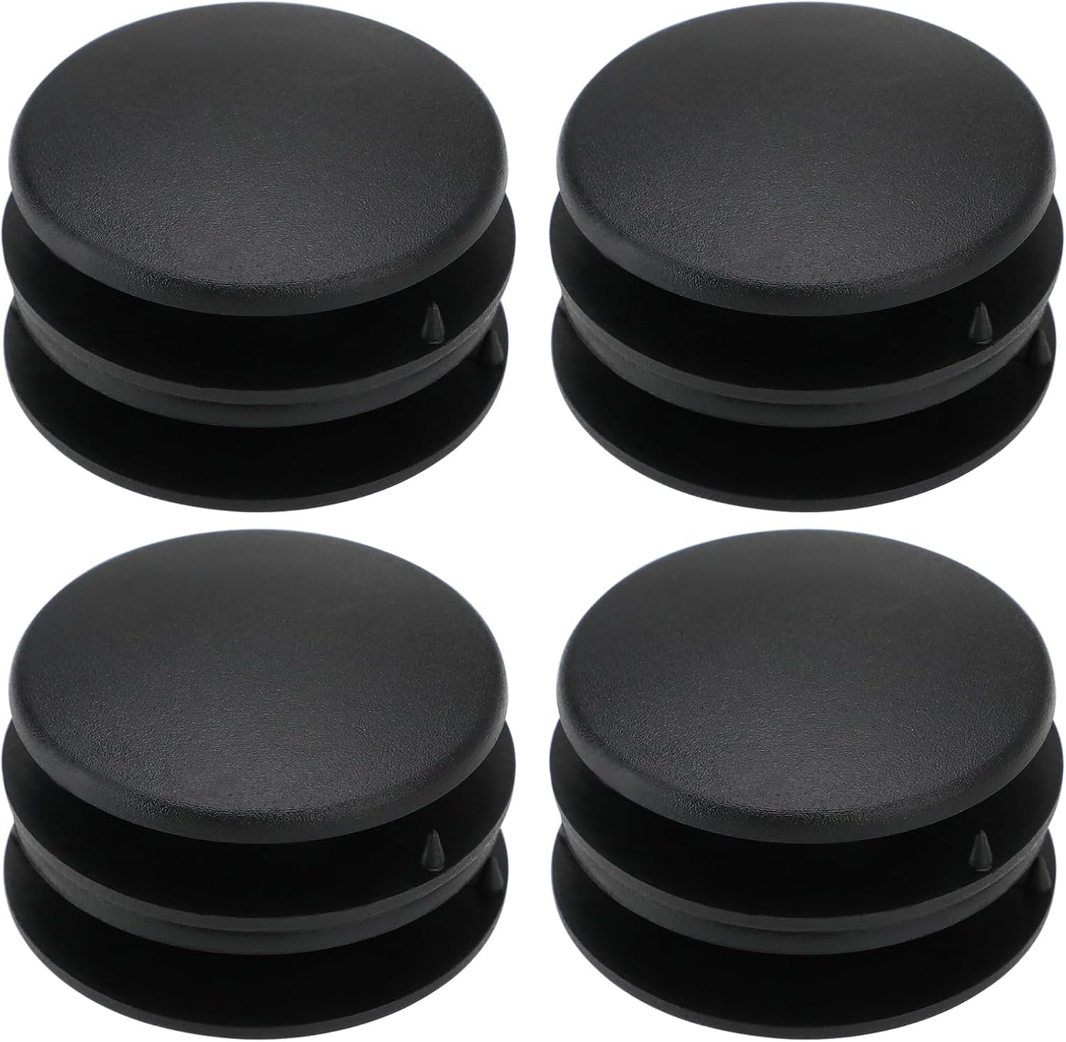 Ecsing 4 Sets Car Dual Layer Carpet Clips 42Mm Carpet Retainer Anti-Slip Buckle Black Plastic round Floor Mats Buckle Plastic Car Floor Mats Fixing Clips image number 2