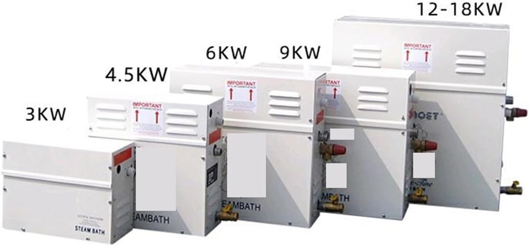 Sauna Steamer, 3KW 4.5Kw Steam Generator for Shower 380V Home Steam Machine， Sauna Bath SPA Steam Shower with Digital Controller(4.5Kw)