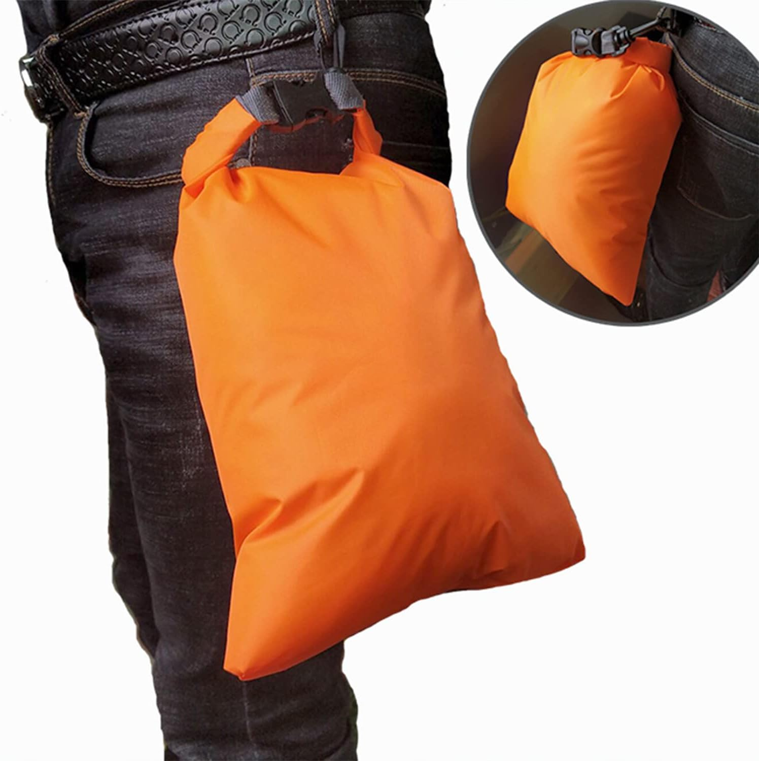 6 PCS Dry Bags Waterproof Dry Bag Set Dry Sack Small Dry Bags Rucksack Liner Black and Multi-Color Canoe Bags Water Resistance for Camping Hiking Backpacking Kayaking Home Storage, Multi-Color, image number 6