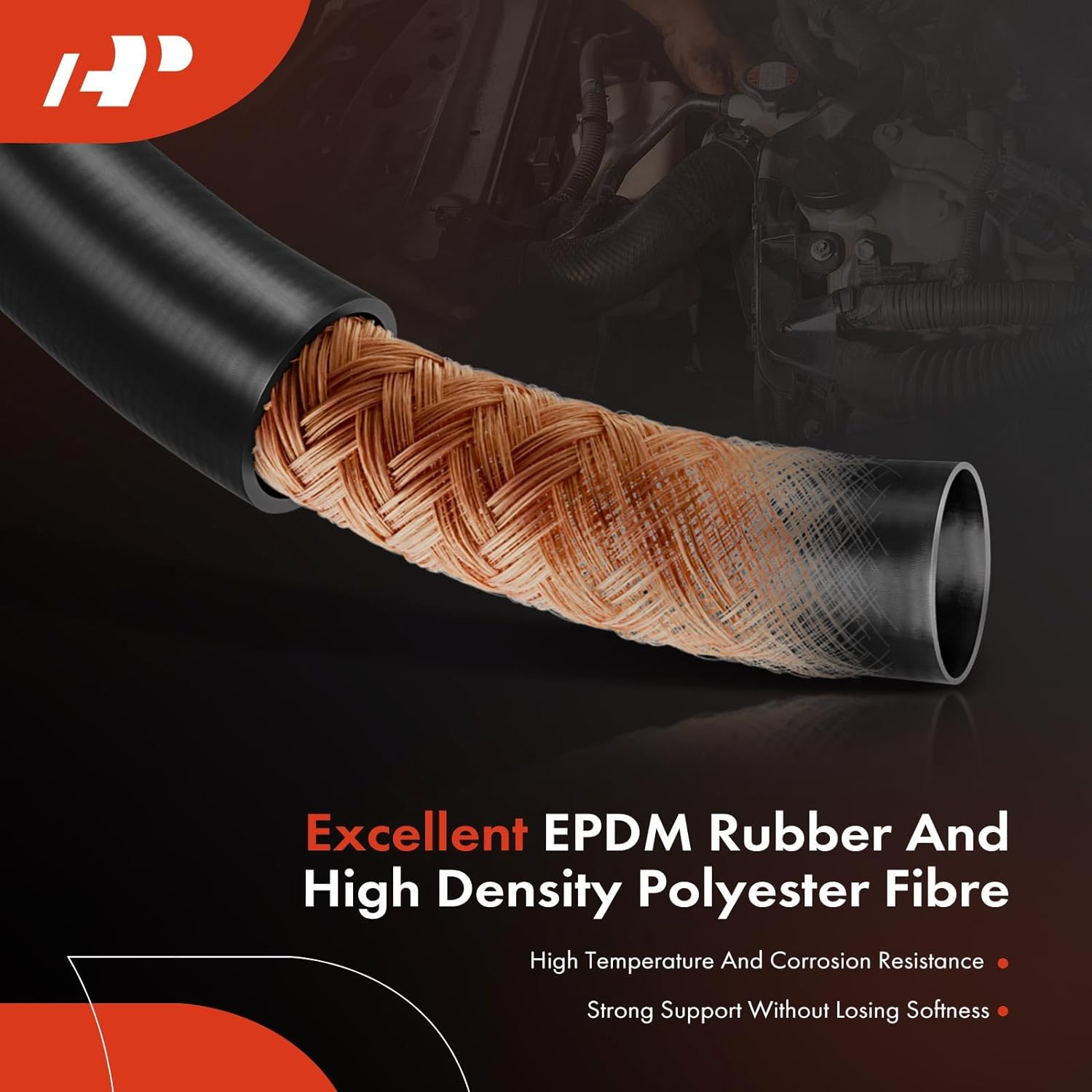 A-Premium Radiator Coolant Hose Front Compatible with BMW F10 528I 2009 2010 2011 2012 2013, 2.0L 3.0L 4.4L, Replace# 17127578399 image number 3