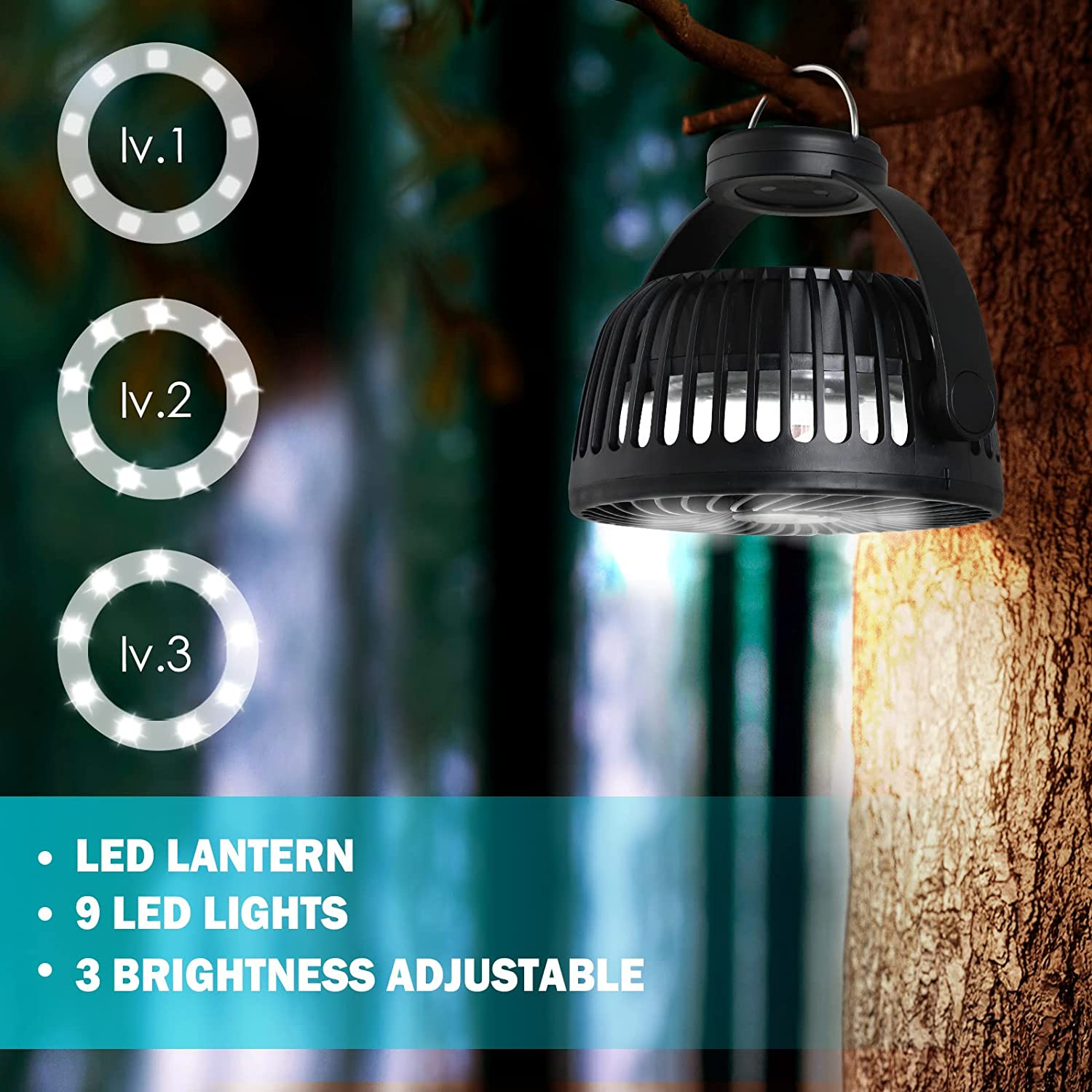 Simpeak Mini Portable Stroller Fan with Flexible Tripod, Rechargeable Small Clip on Fan Stroller Fan, Rechargeable 3 Speeds 360&deg; Rotatable Handheld Cooling Fan for Stroller Car Bike Camping Travel image number 2