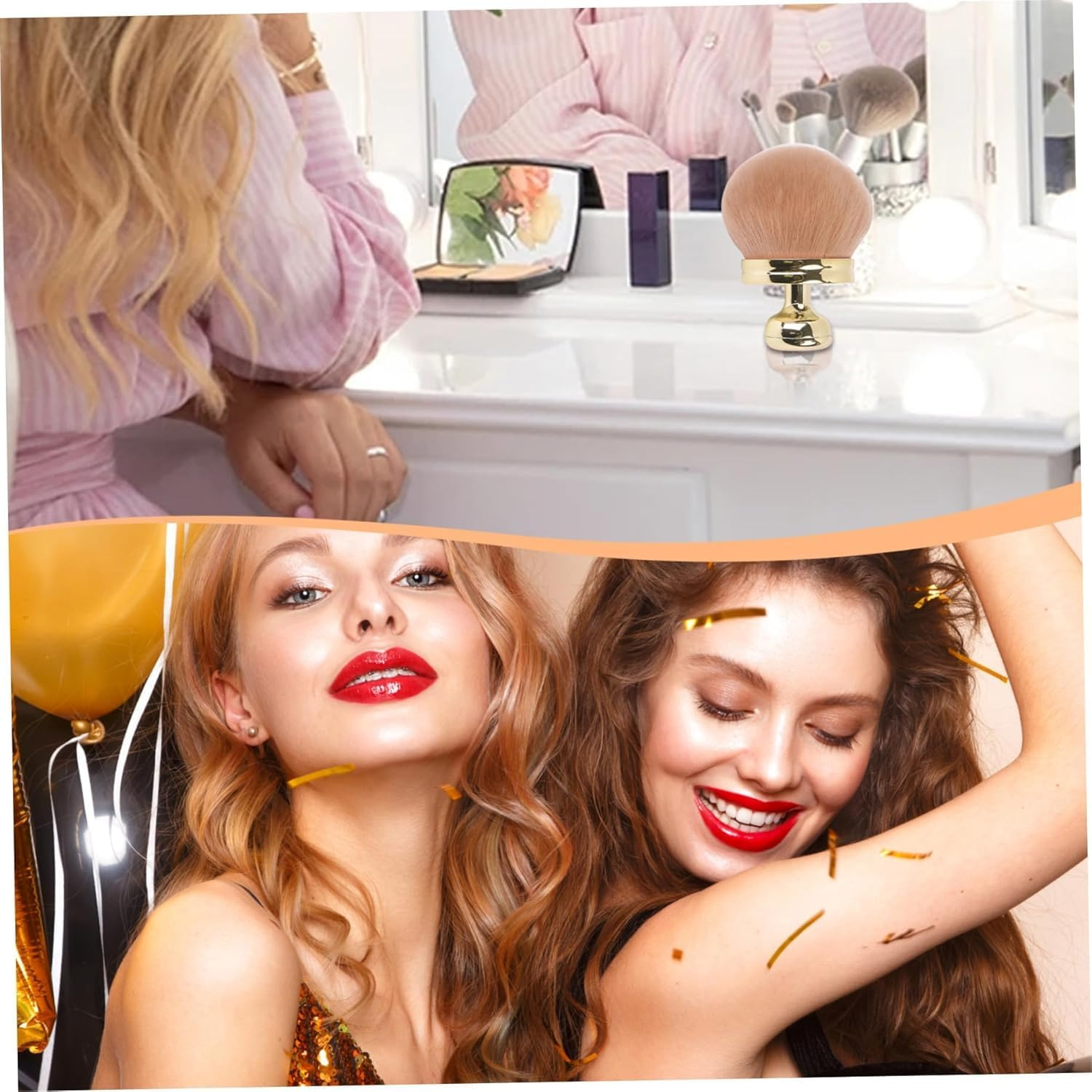 1Pc Extra Large Self Tanning Kabuki Brush - Wide Head Bronzer Body Makeup Brush for Self Tanner and Back Applicator image number 4