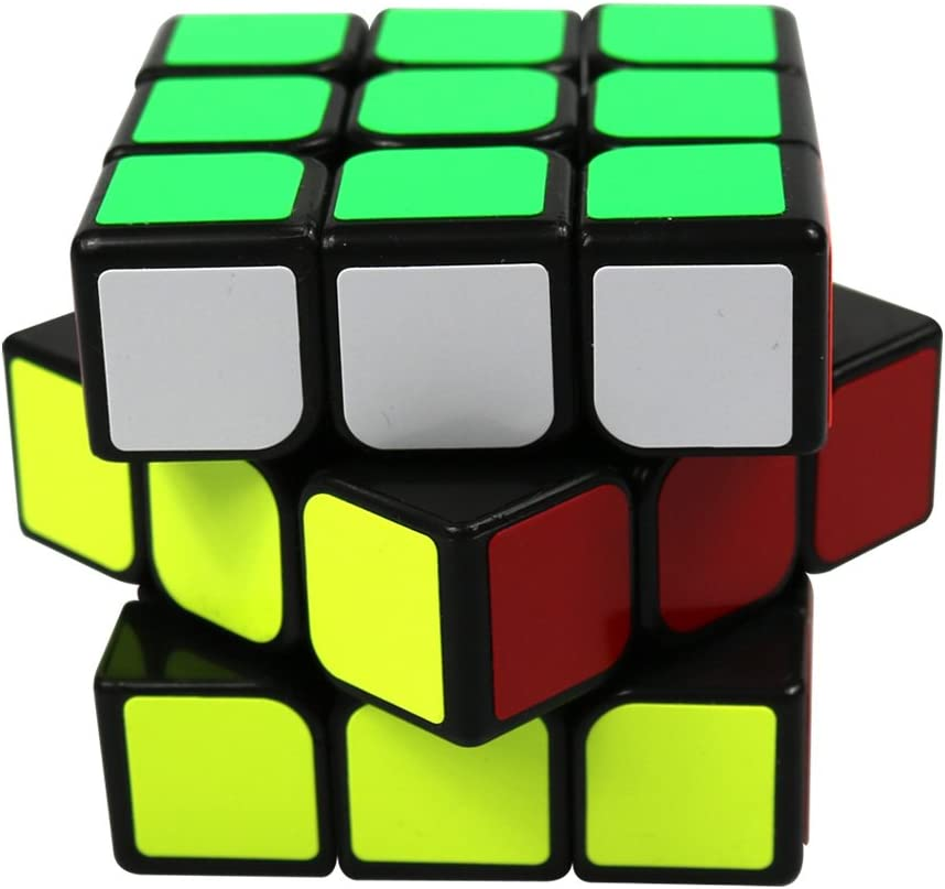 3X3 PVC Sticker Smooth Speed Puzzle Magic Cube Black -Twist Brain Teasers IQ Toys for Kids 56Mm
